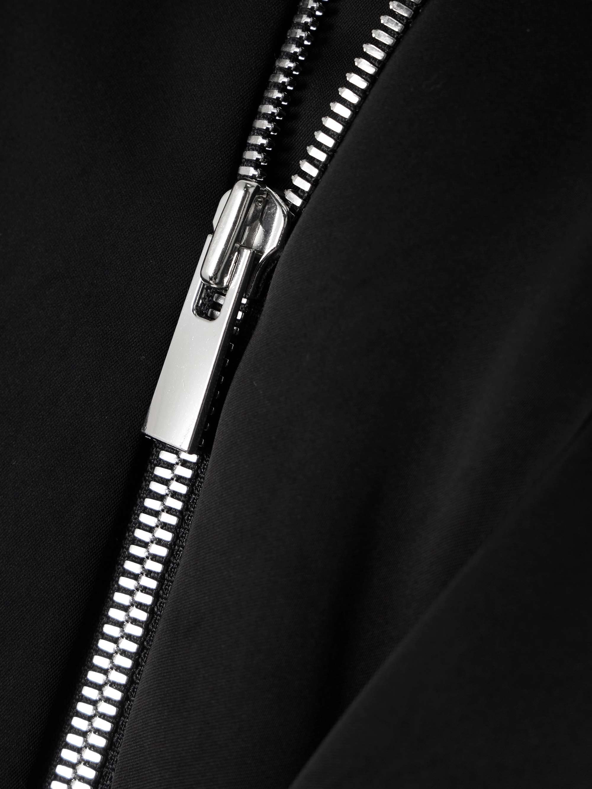 Cropped satin bomber jacket view