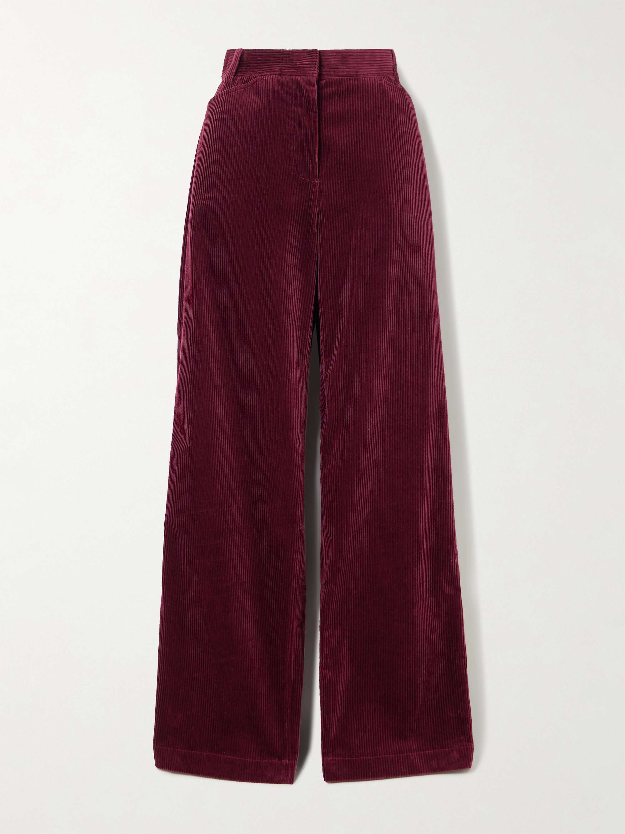 Organic cotton-corduroy straight-leg pants view