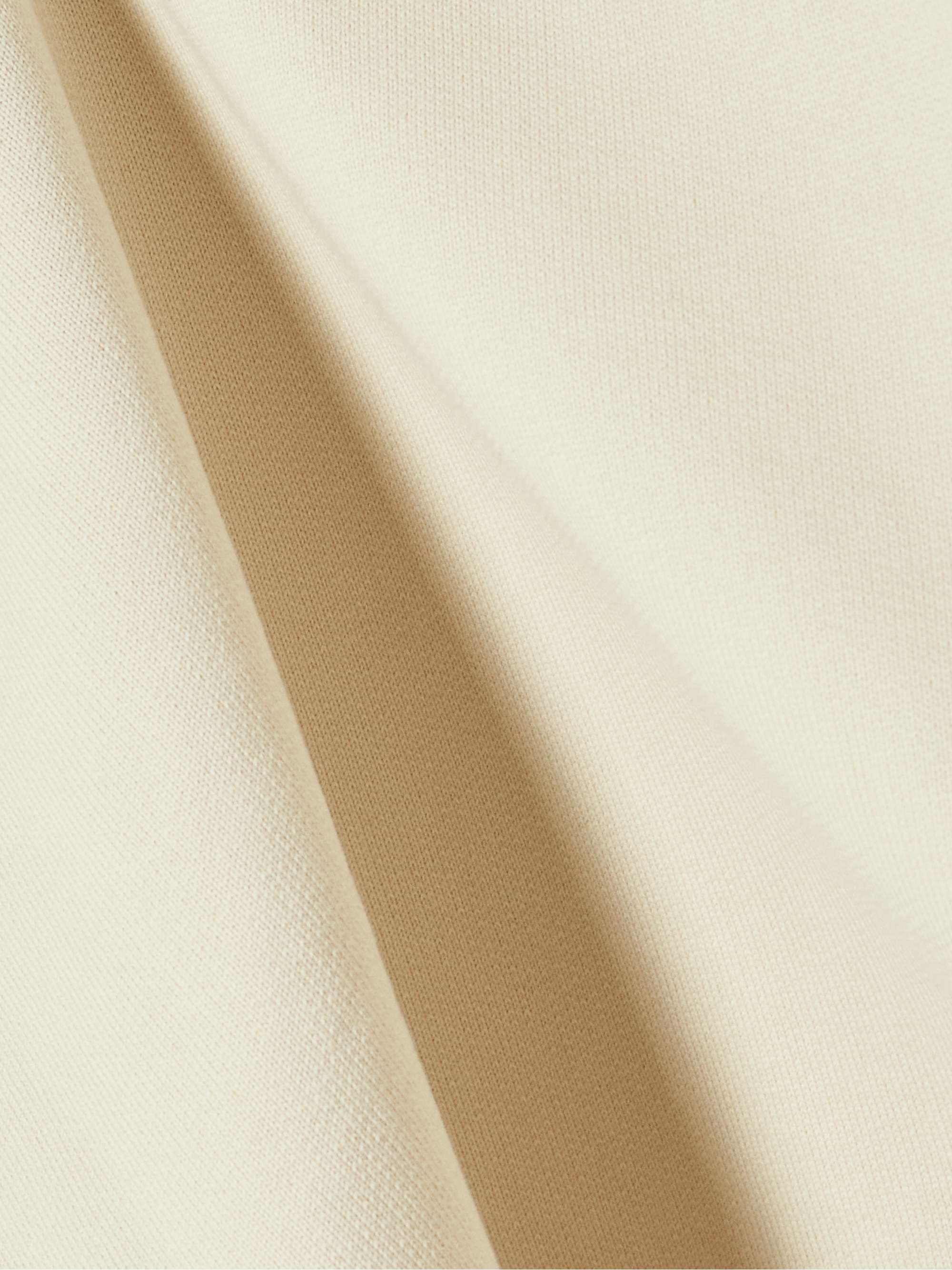 Cropped organic cotton-blend jersey hoodie view
