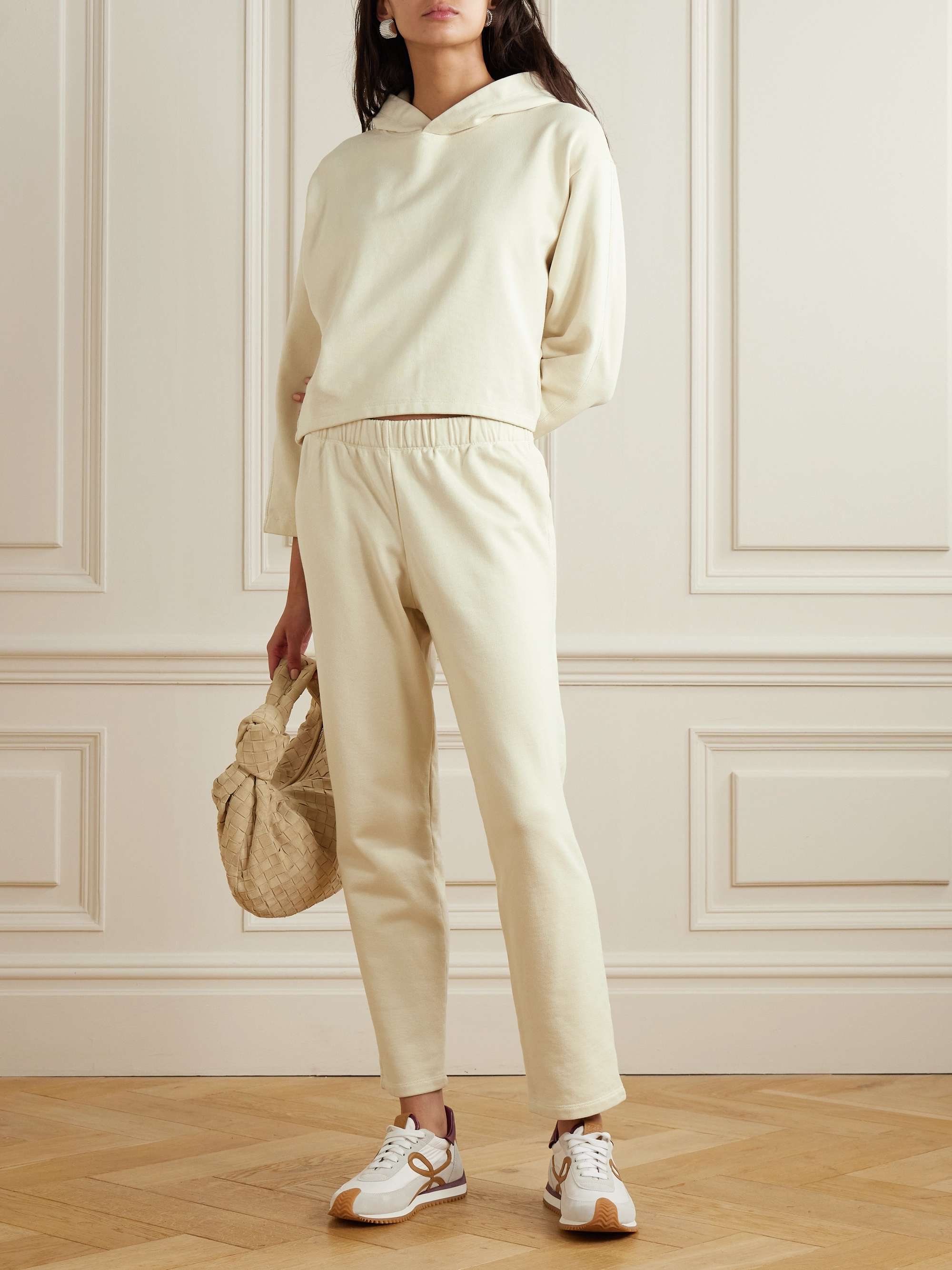 Organic cotton-blend jersey track pants view