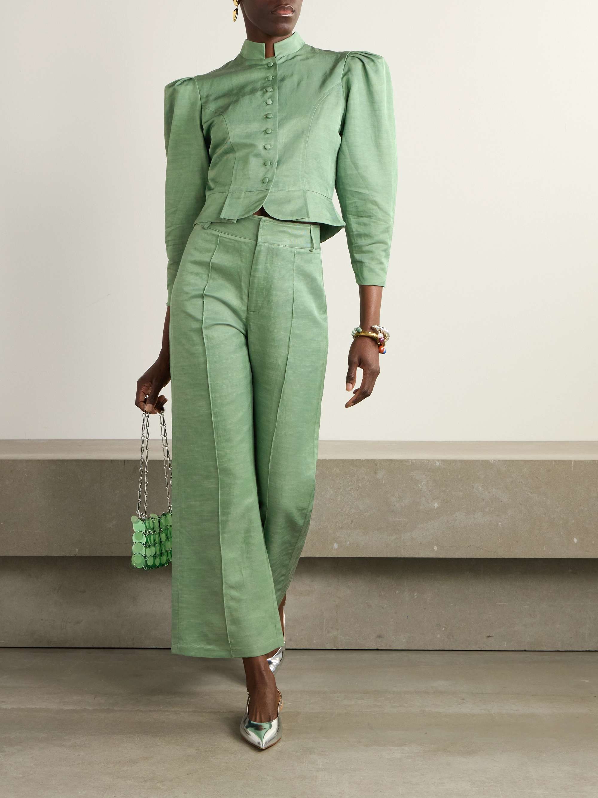 Amoako cropped woven jacket view
