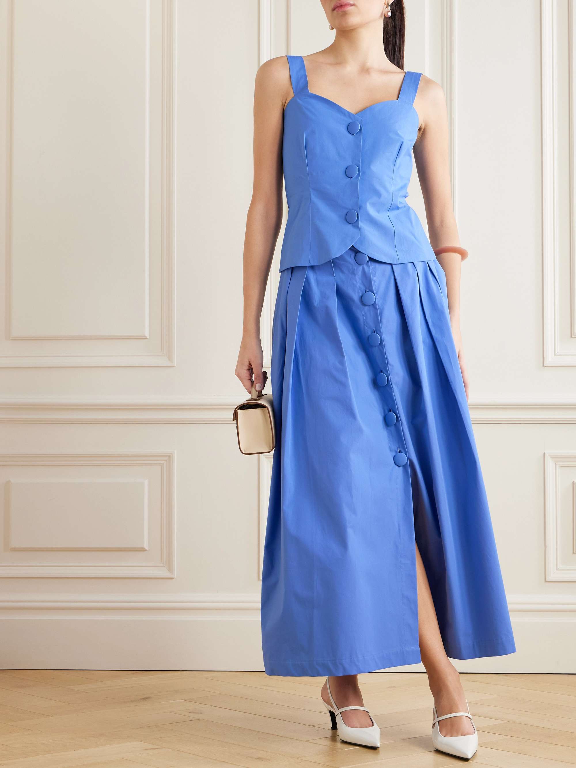 Dora cotton-poplin top view
