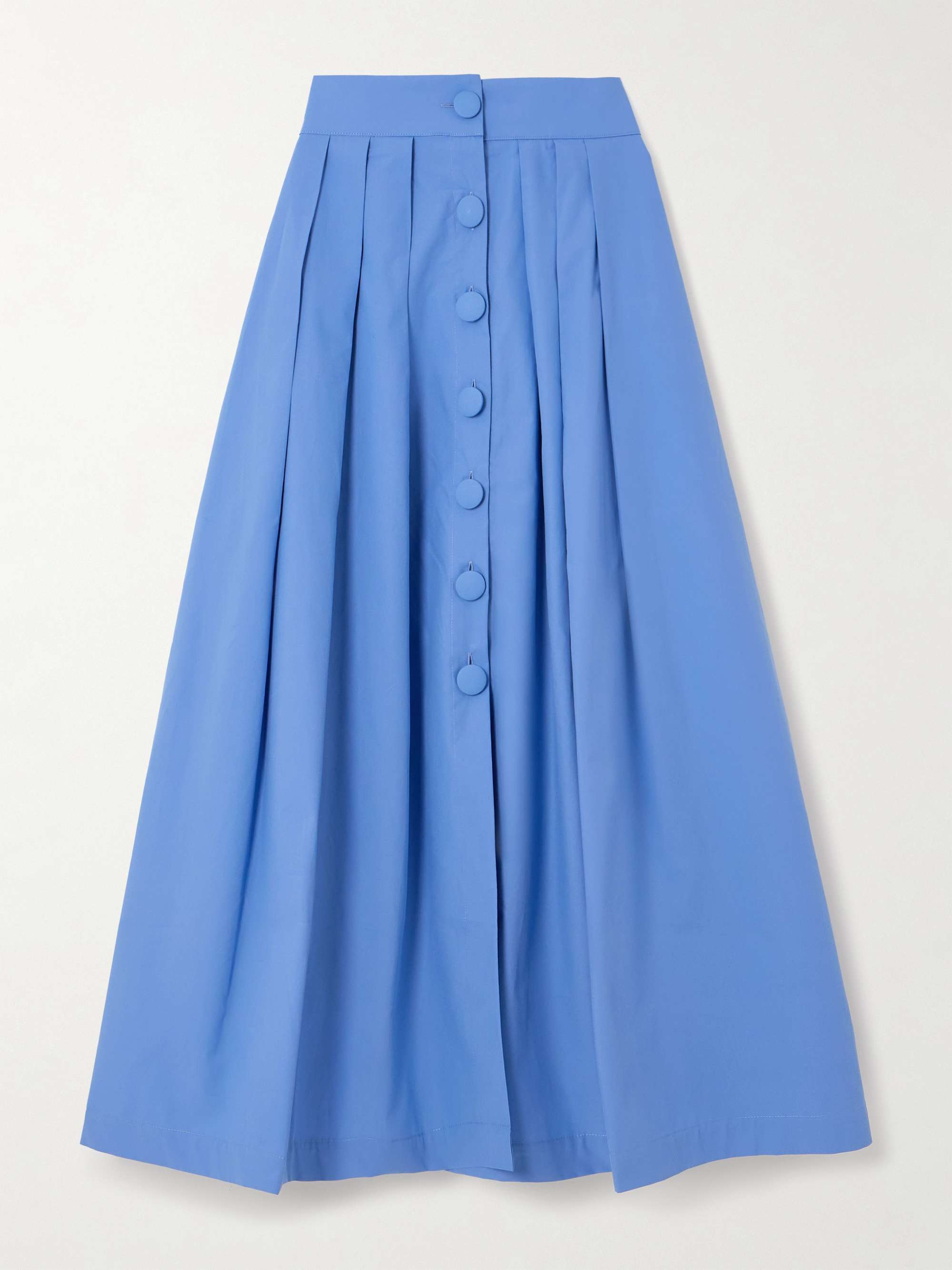 Irving pleated cotton-poplin midi skirt view