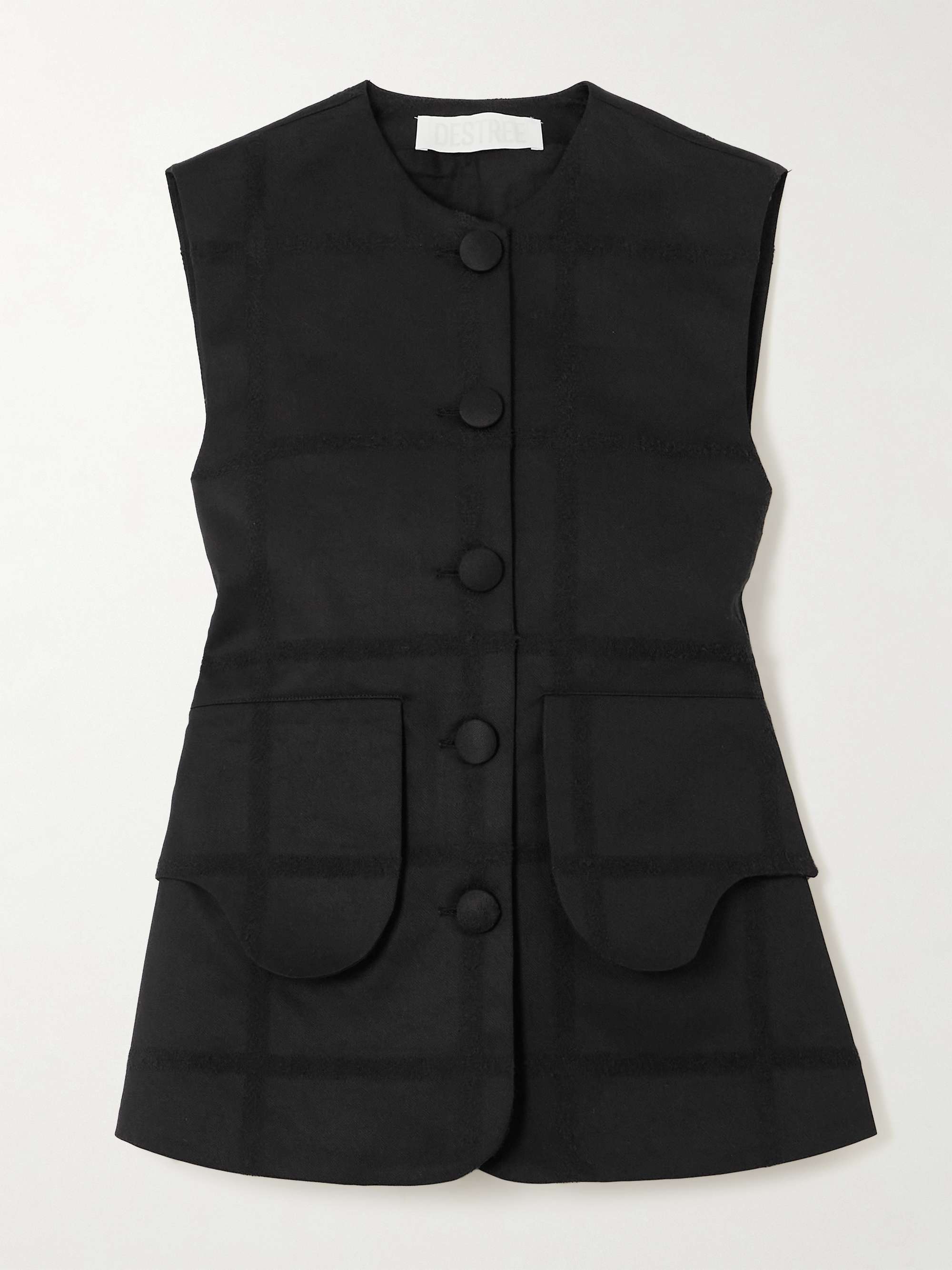 Marianne cotton-twill jacquard vest view