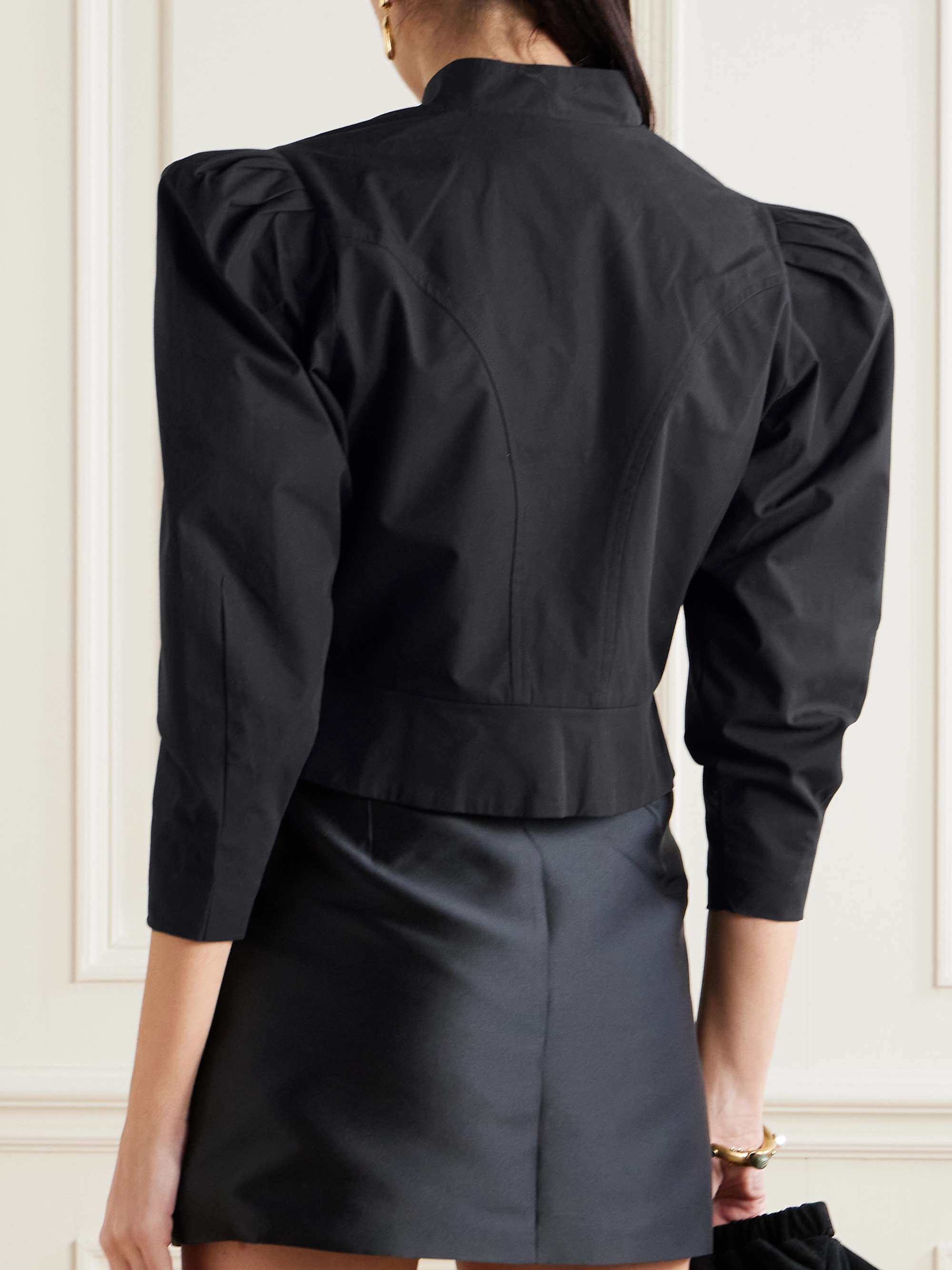 Amoako cropped cotton-poplin jacket view
