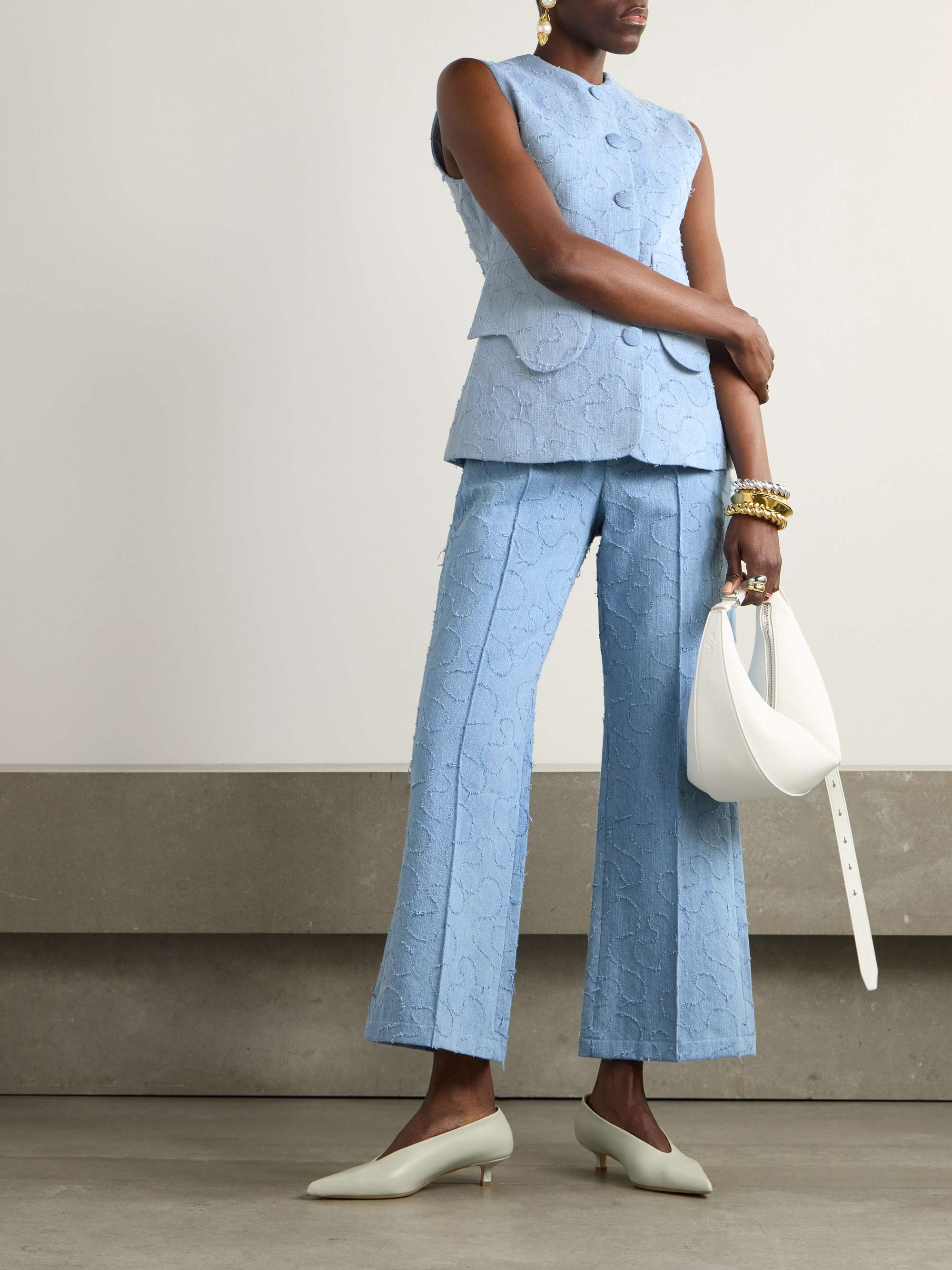 Marianne frayed denim vest view
