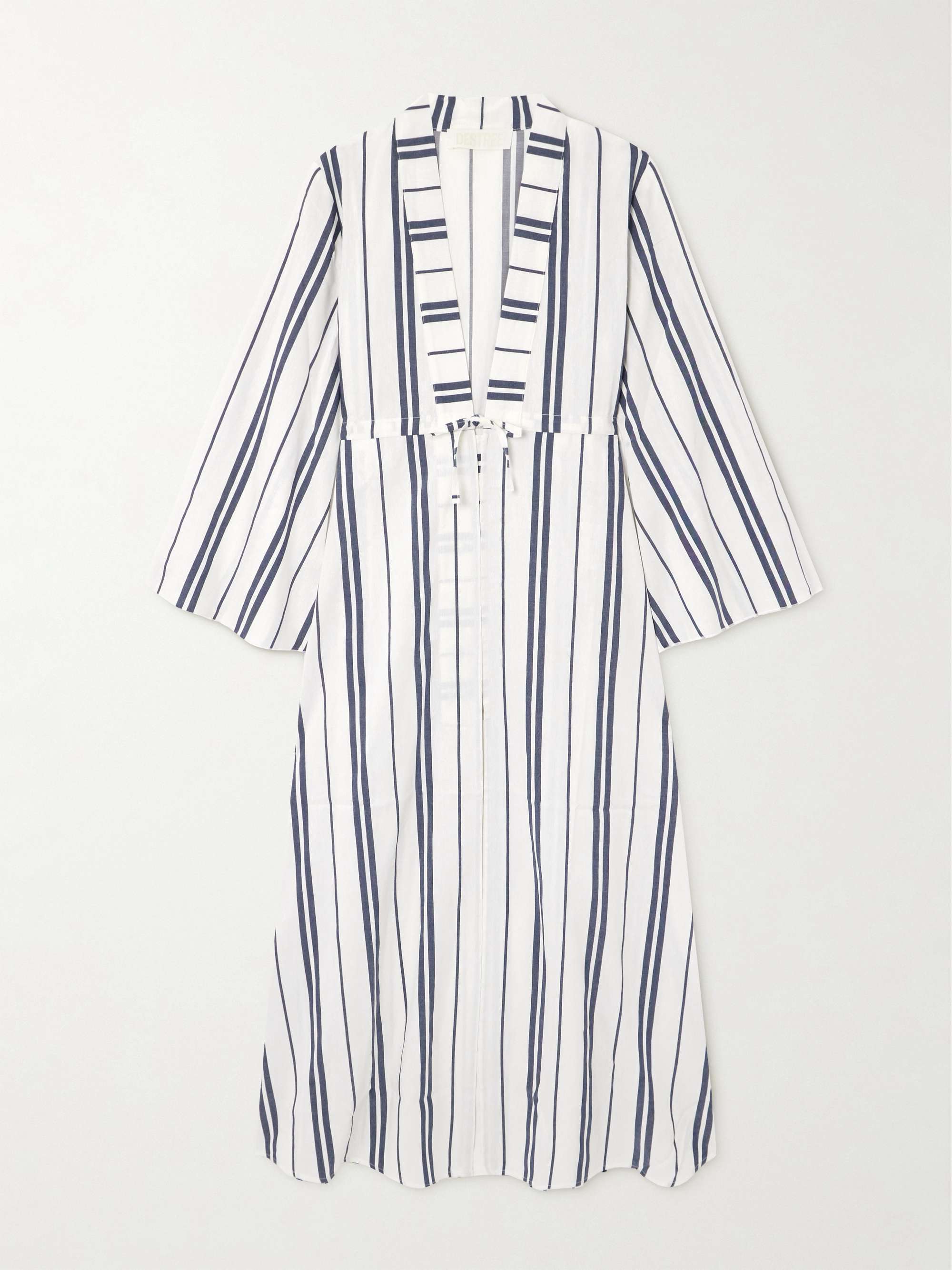 Otani striped woven coverup view