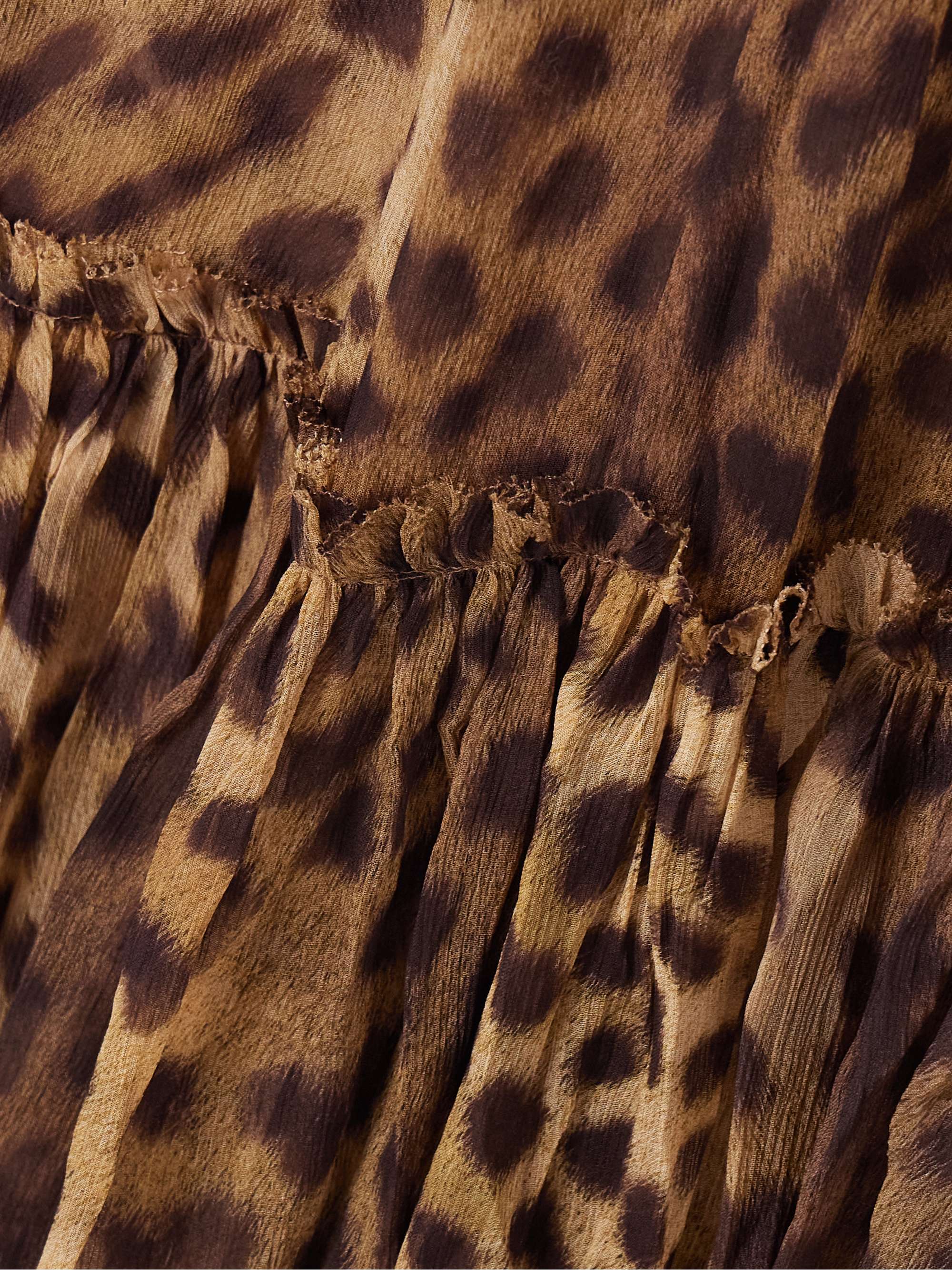 Crush leopard-print crepon midi dress view