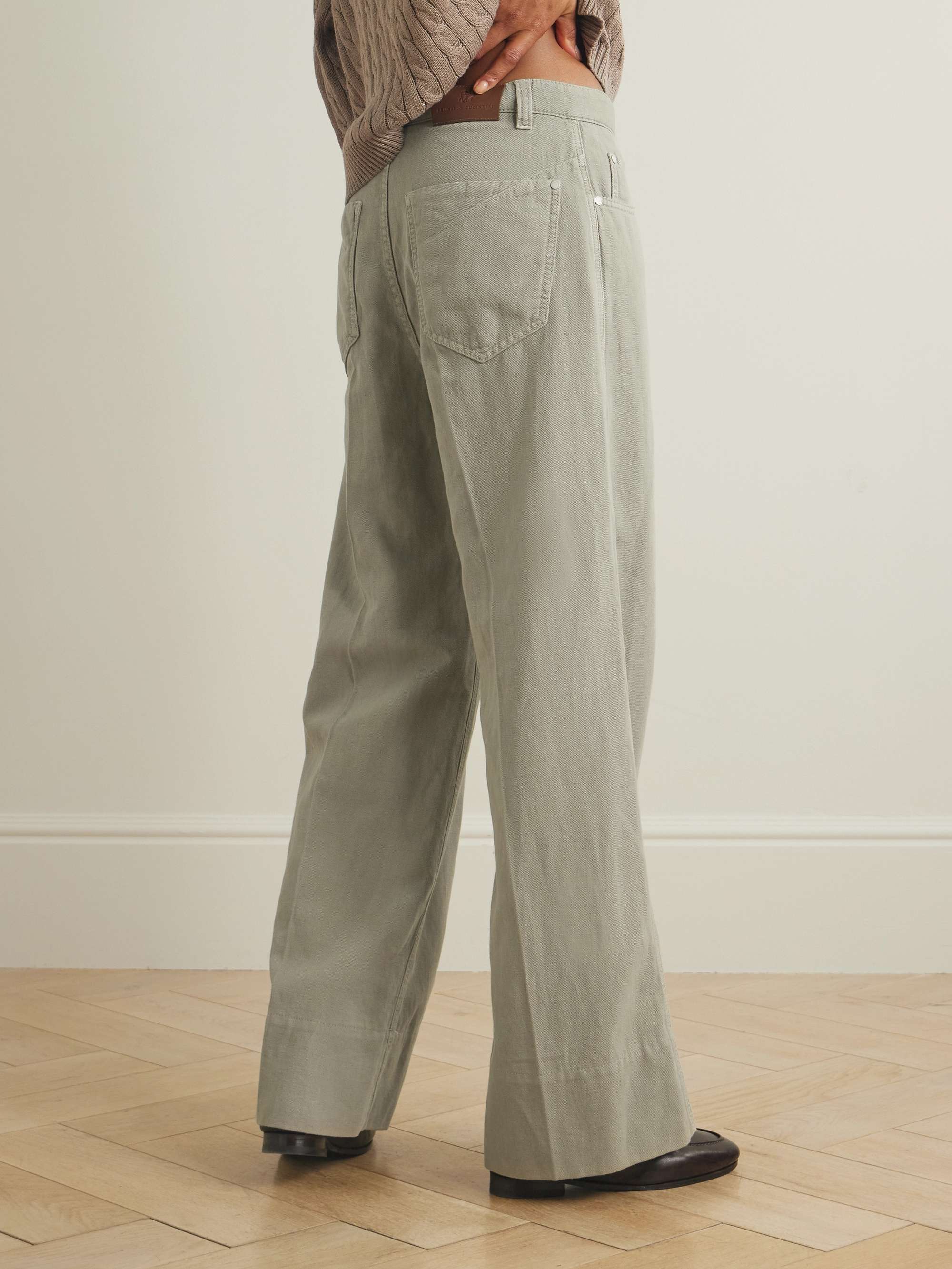 High-rise wide-leg jeans view