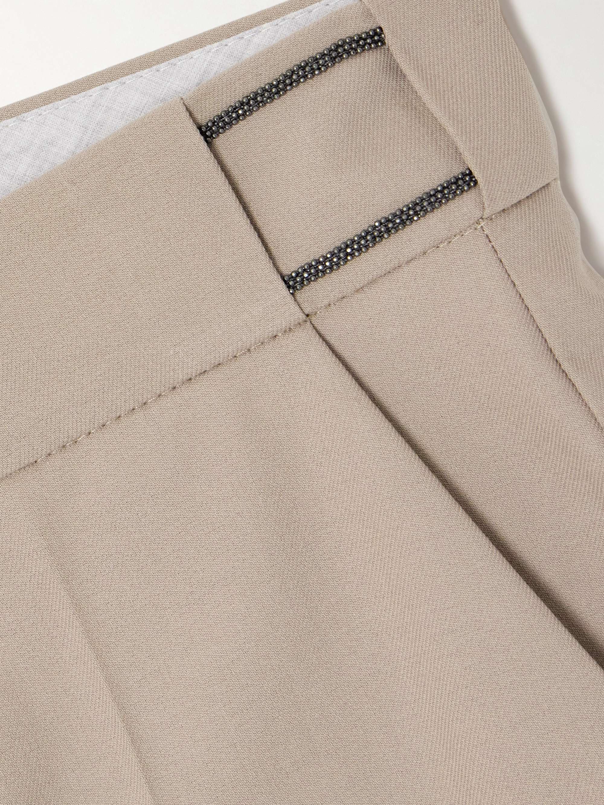 Cotton-blend twill tapered pants view