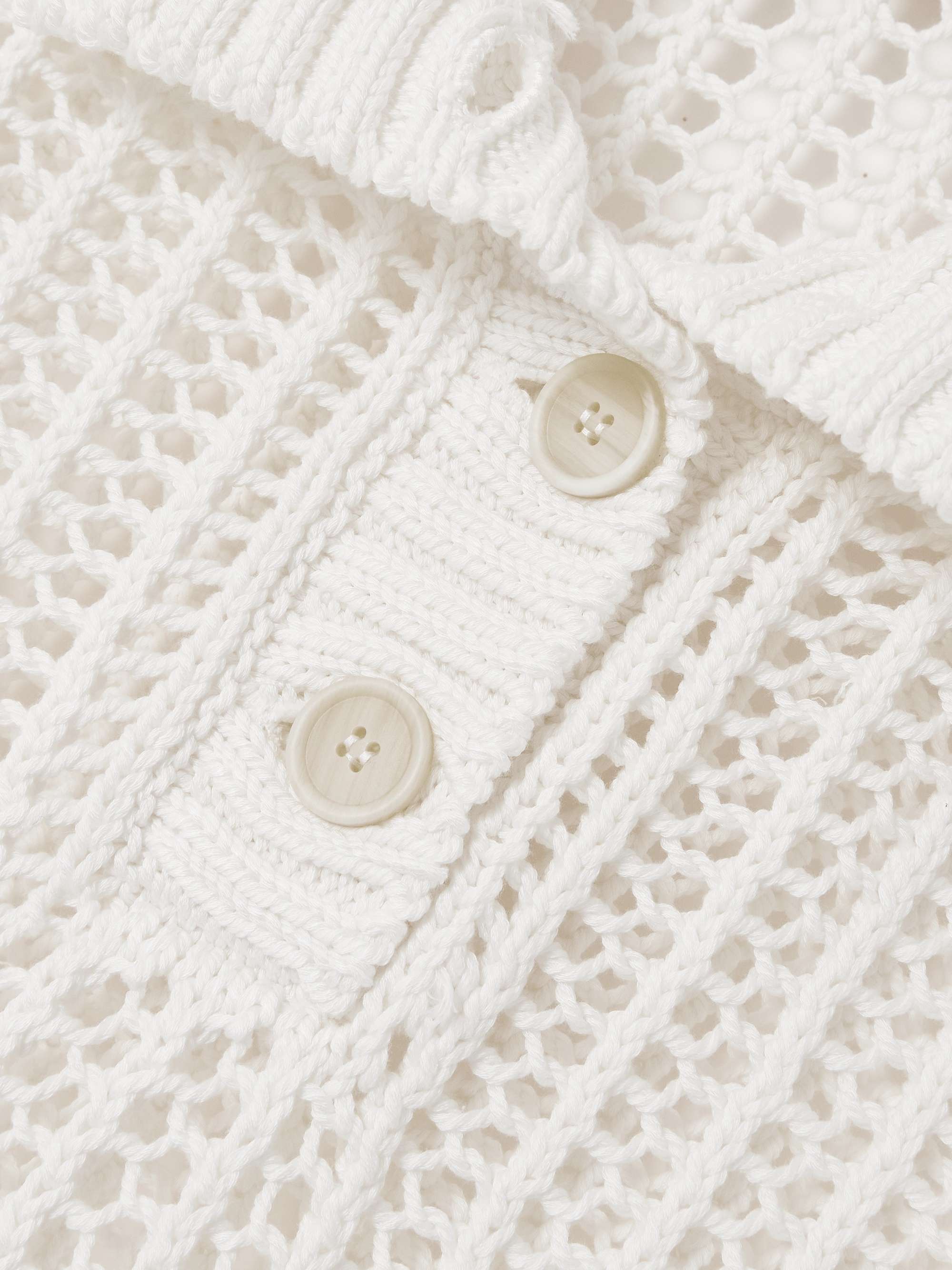 Open-knit cotton polo shirt view