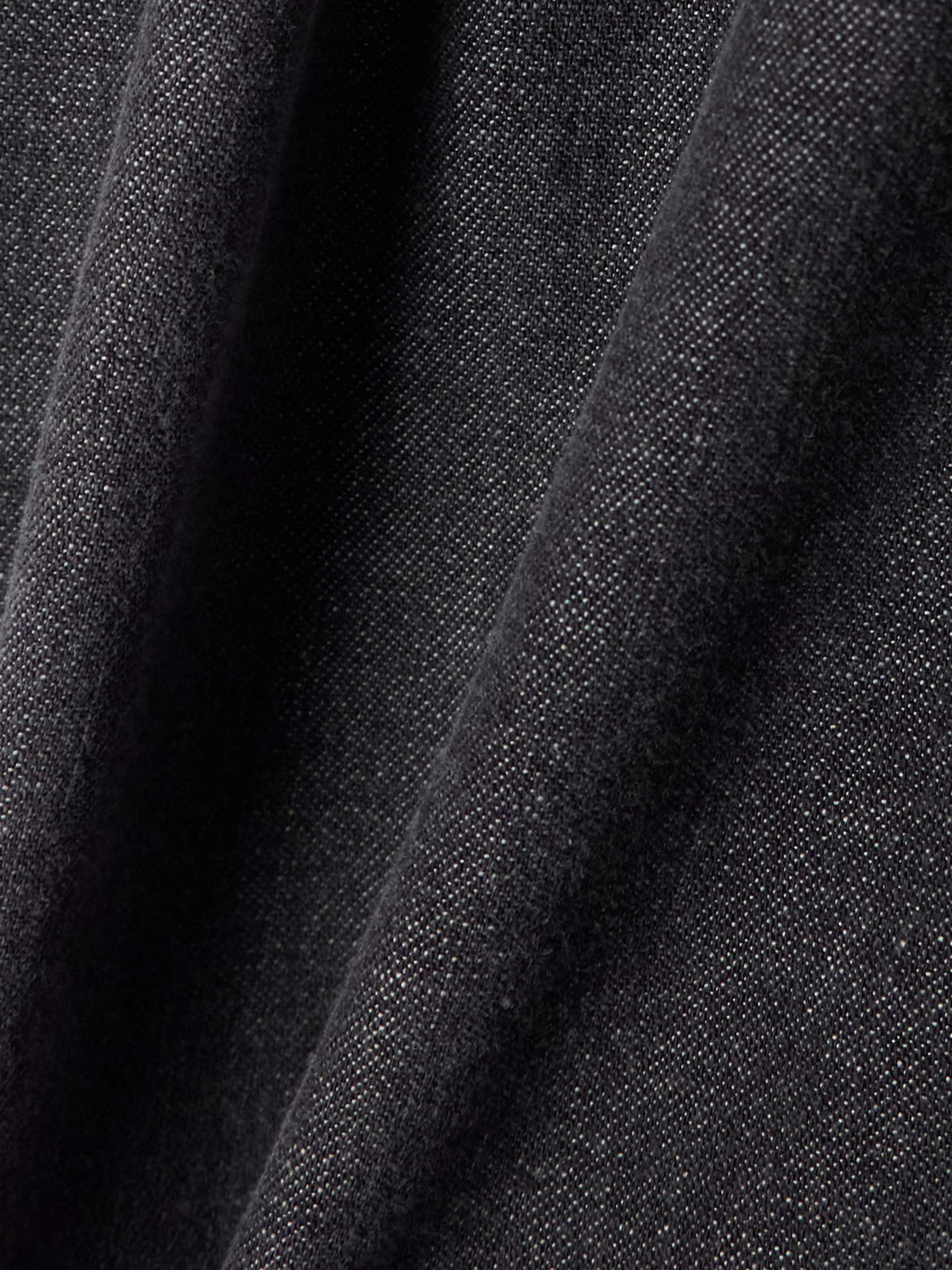 Pleated denim tapered jeans view