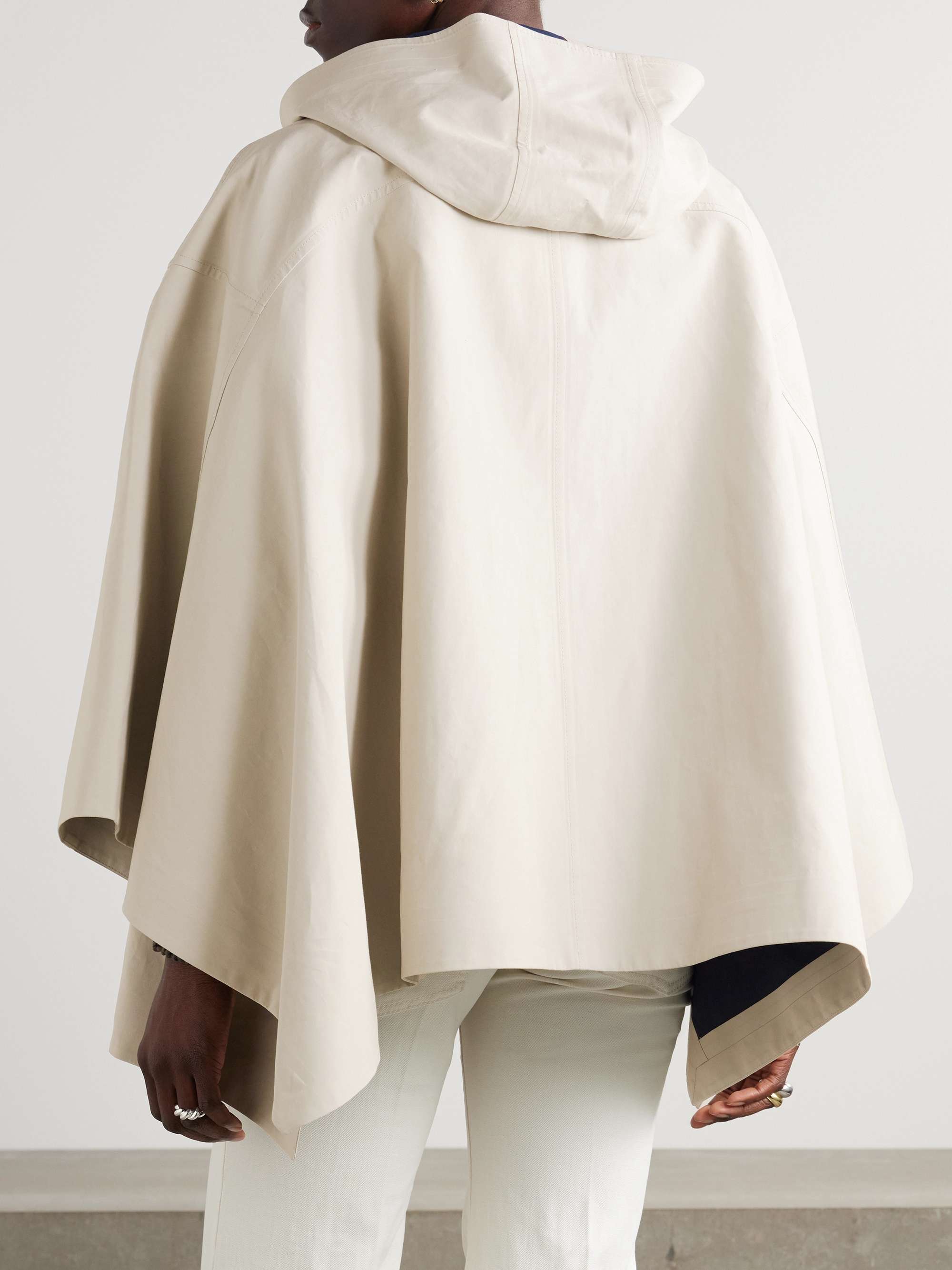 Hooded cotton trench coat view