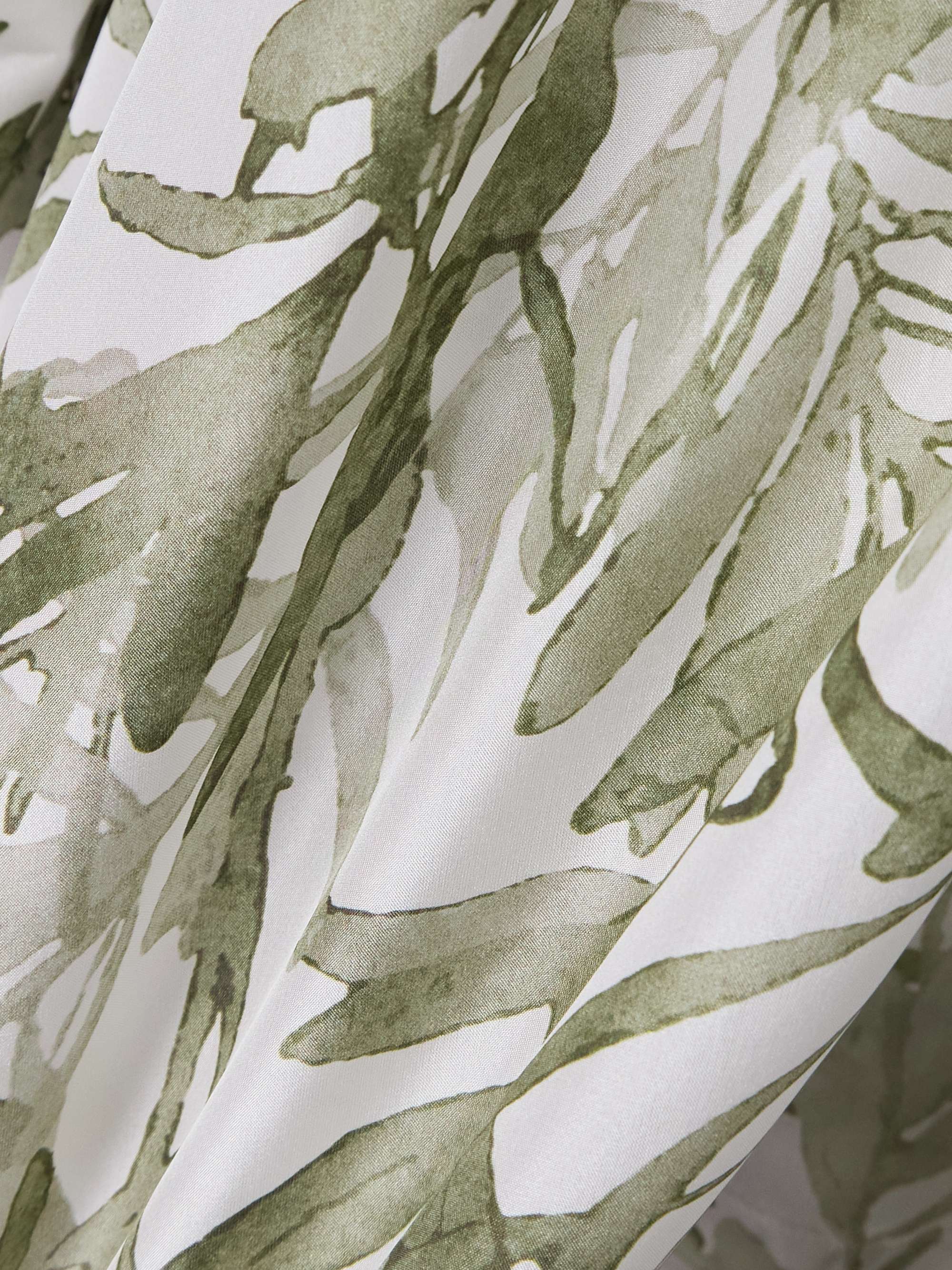 Asymmetric printed silk-twill shirt view