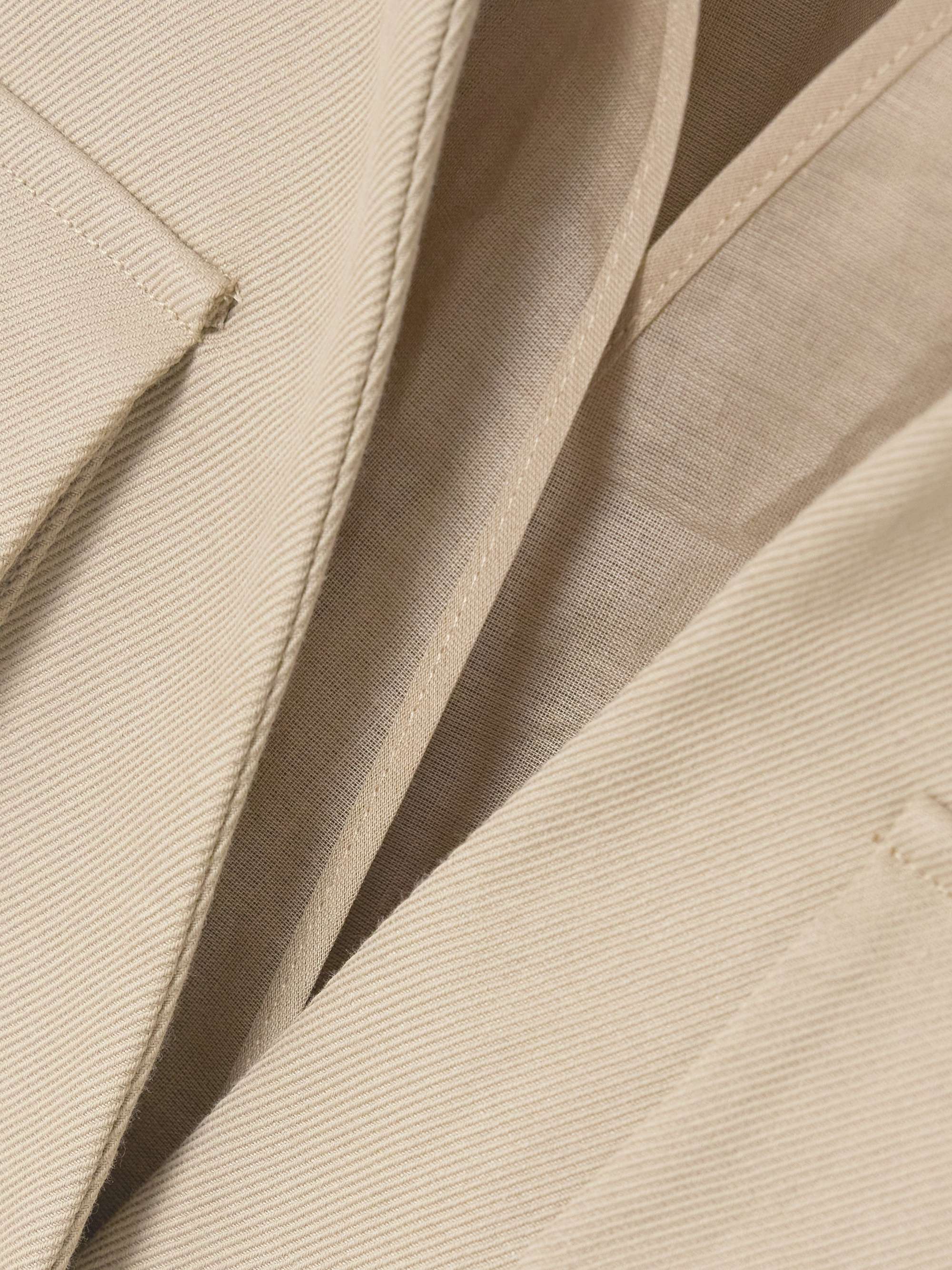 Belted bead-embellished organza-trimmed cotton and linen-blend twill vest view