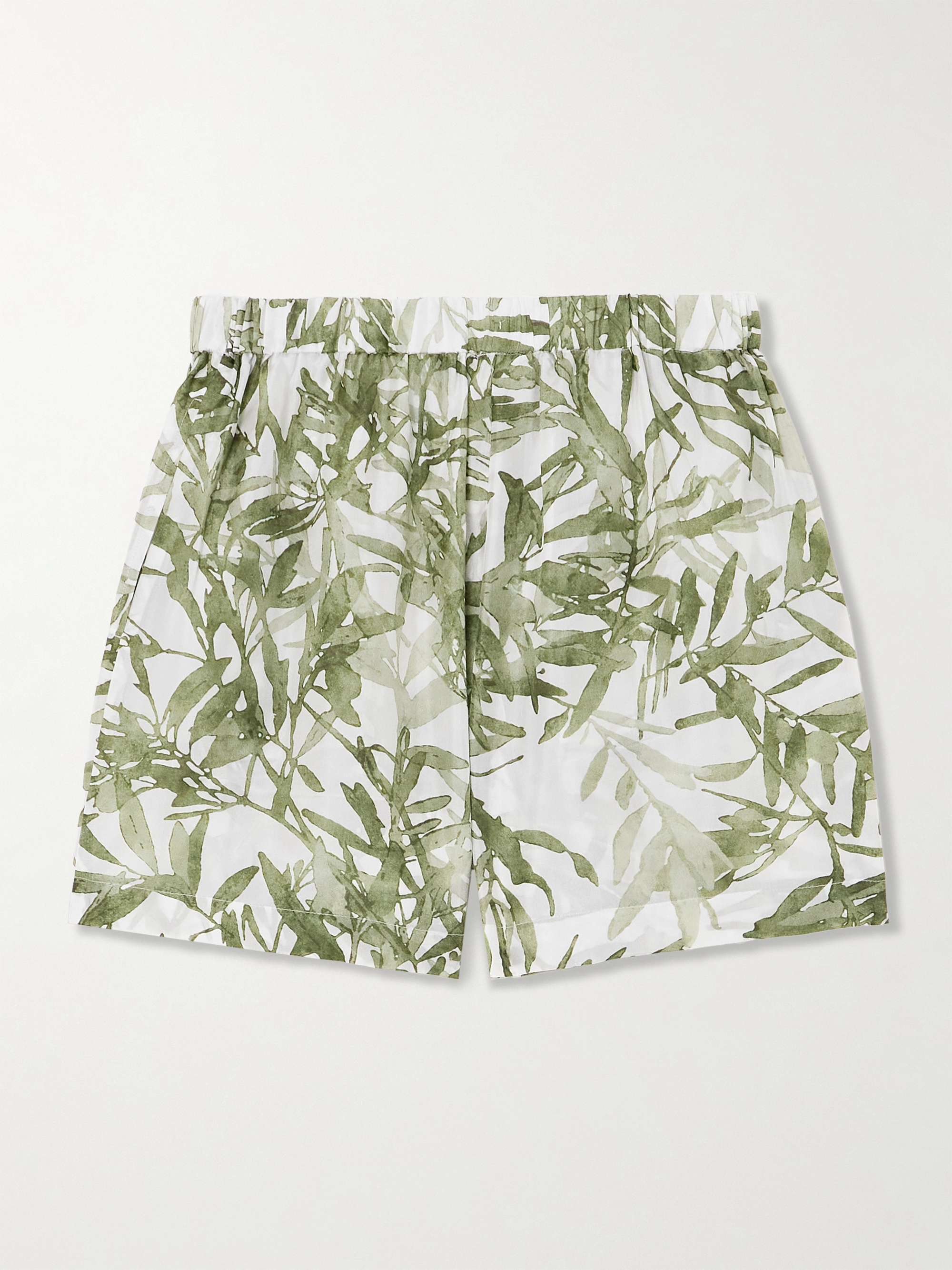 Floral-print silk shorts view
