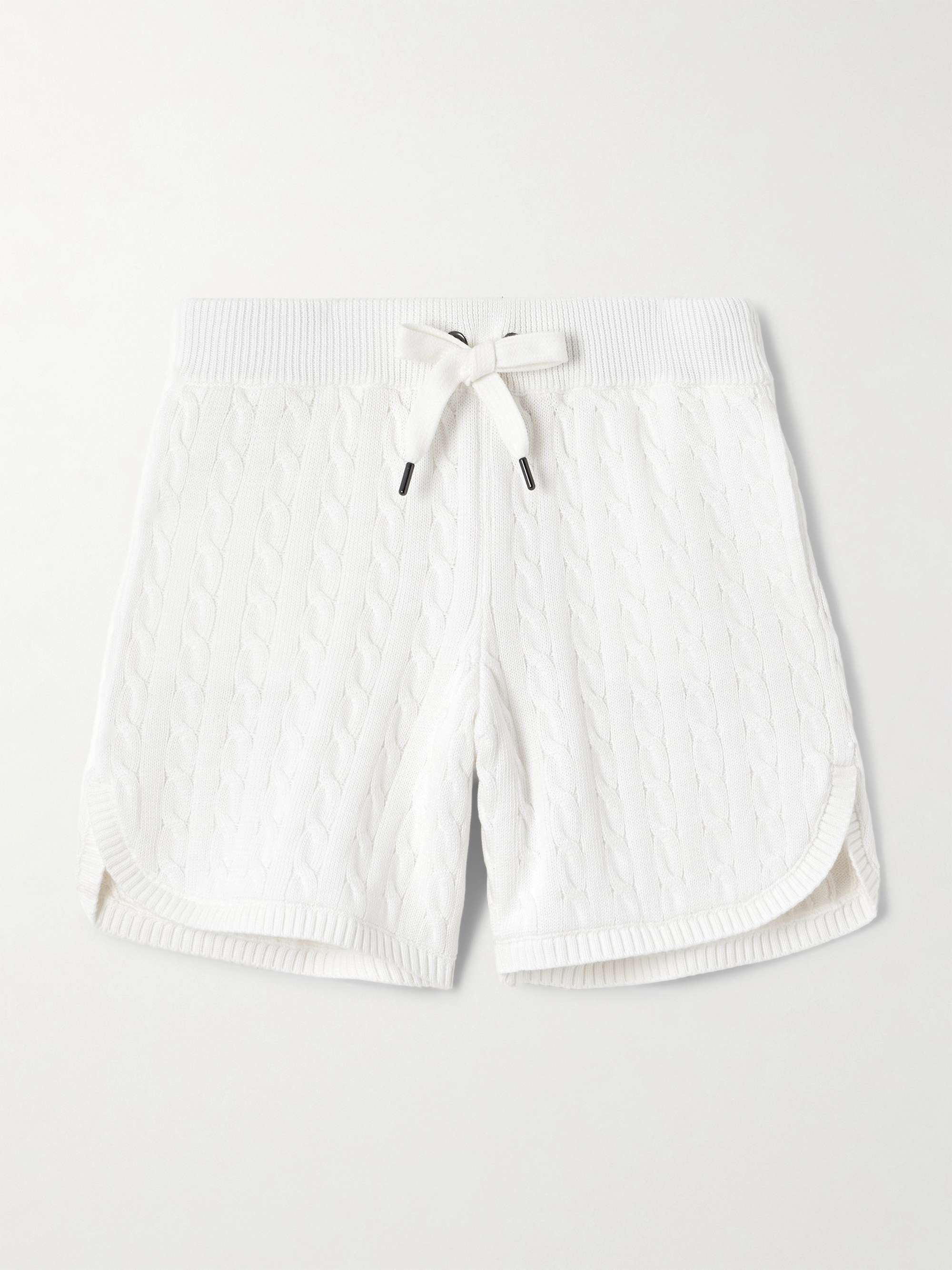 Cable-knit cotton shorts view