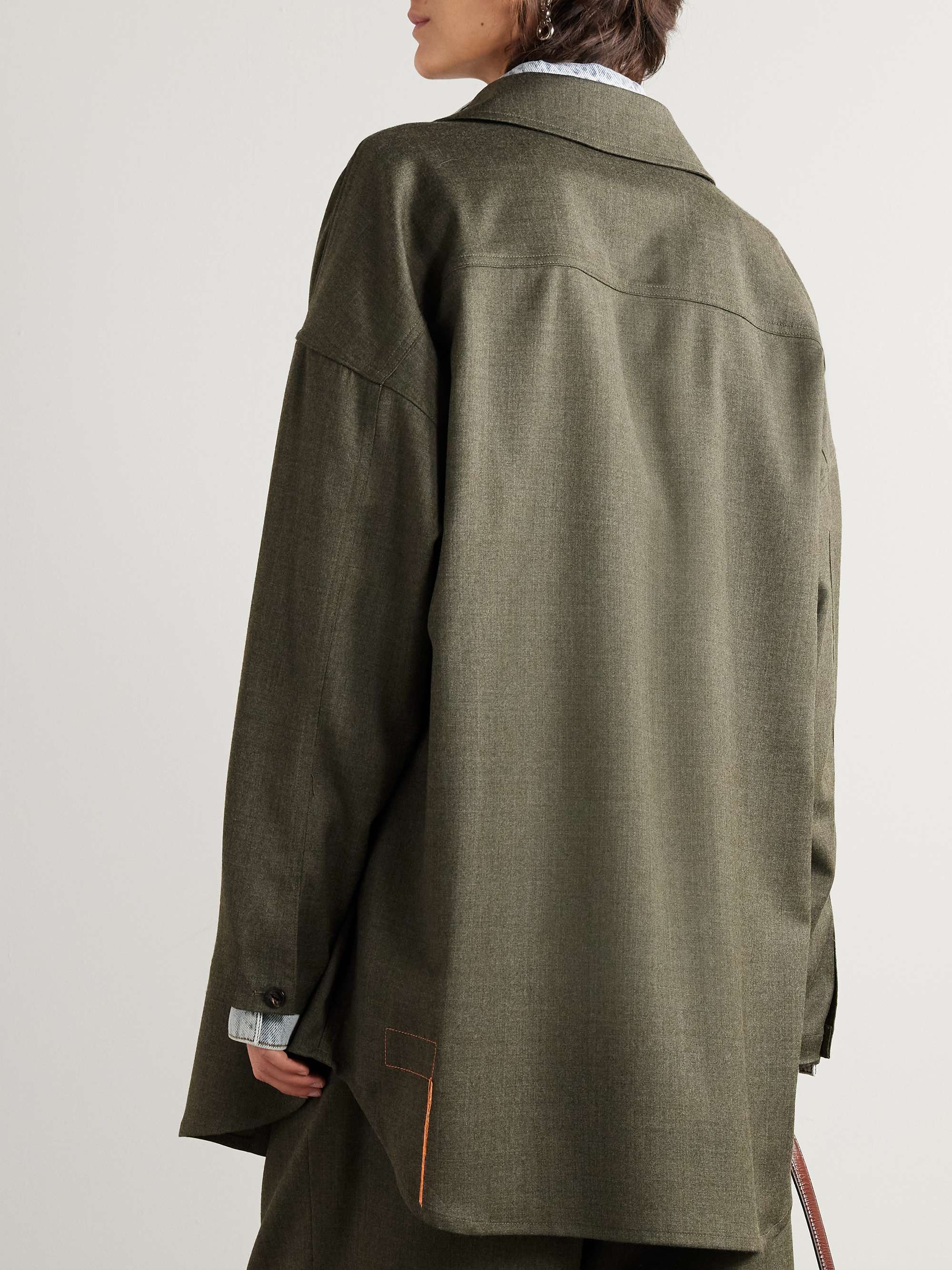 Oversized wool-blend overshirt view