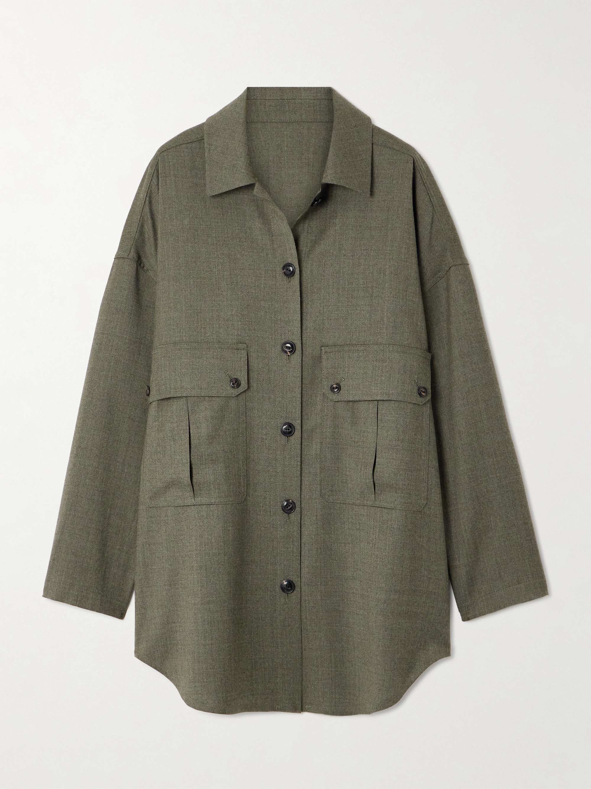 Oversized wool-blend overshirt view