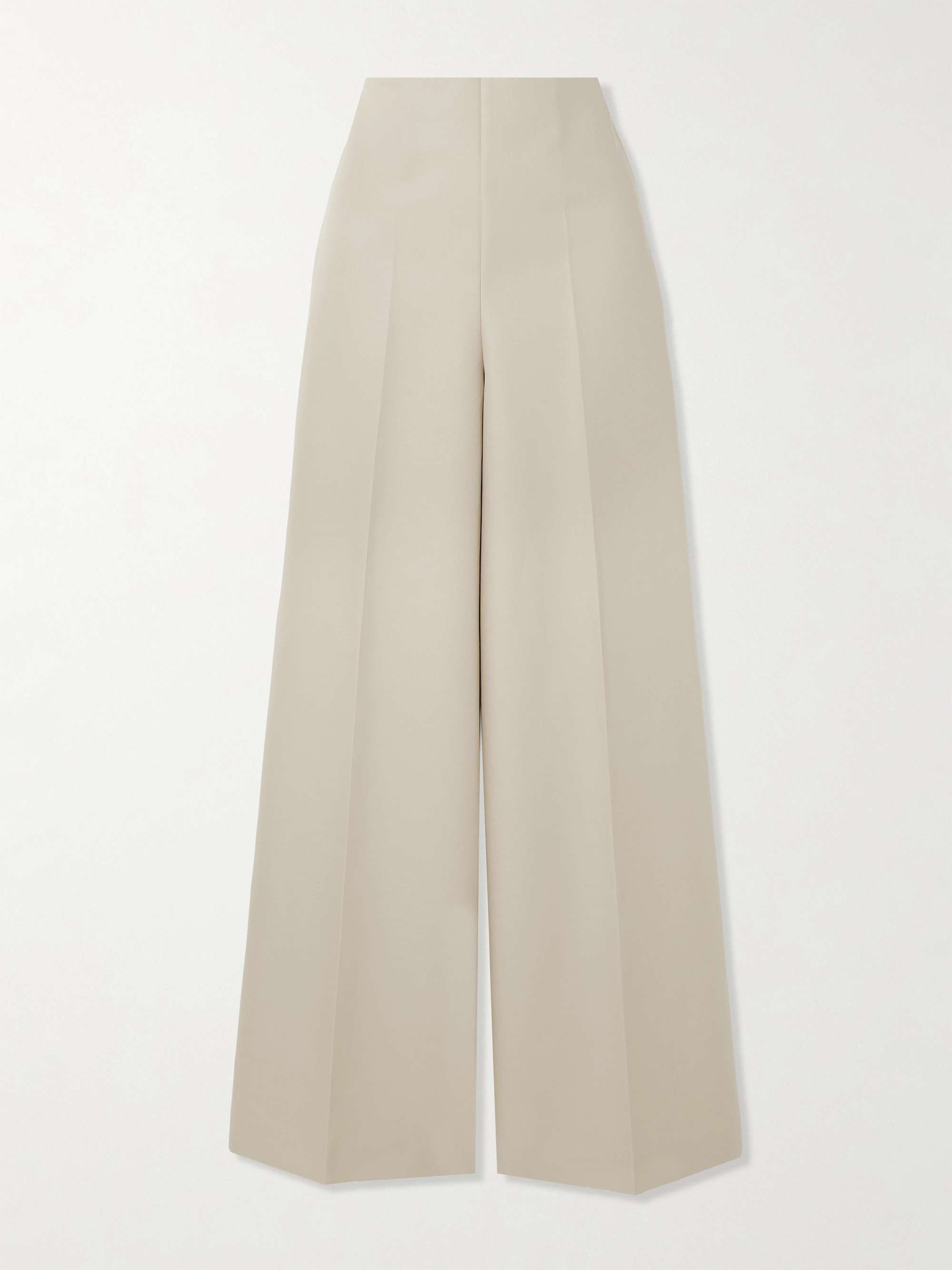 Cotton-twill wide-leg pants view