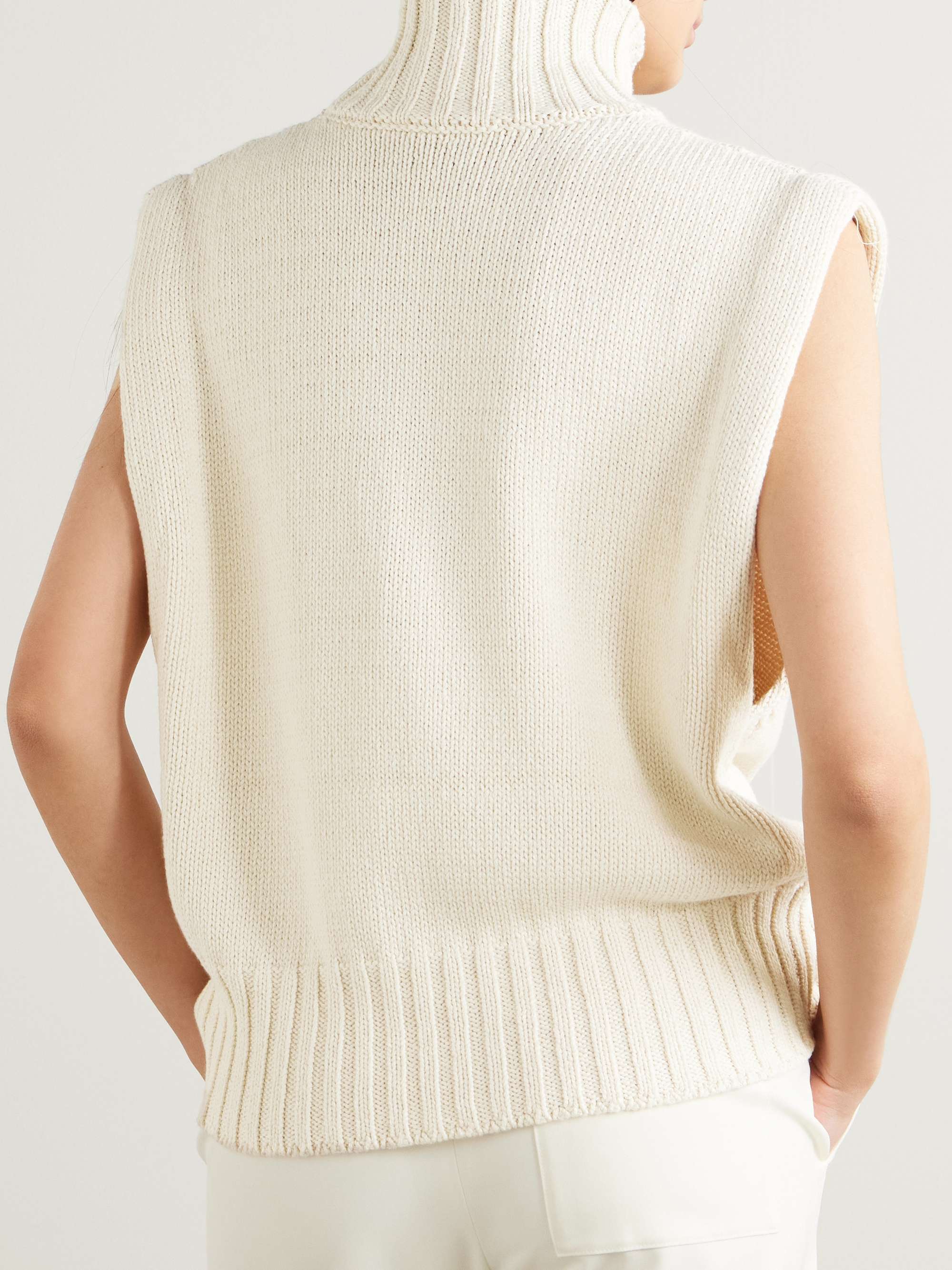Wool and cashmere-blend turtleneck vest view