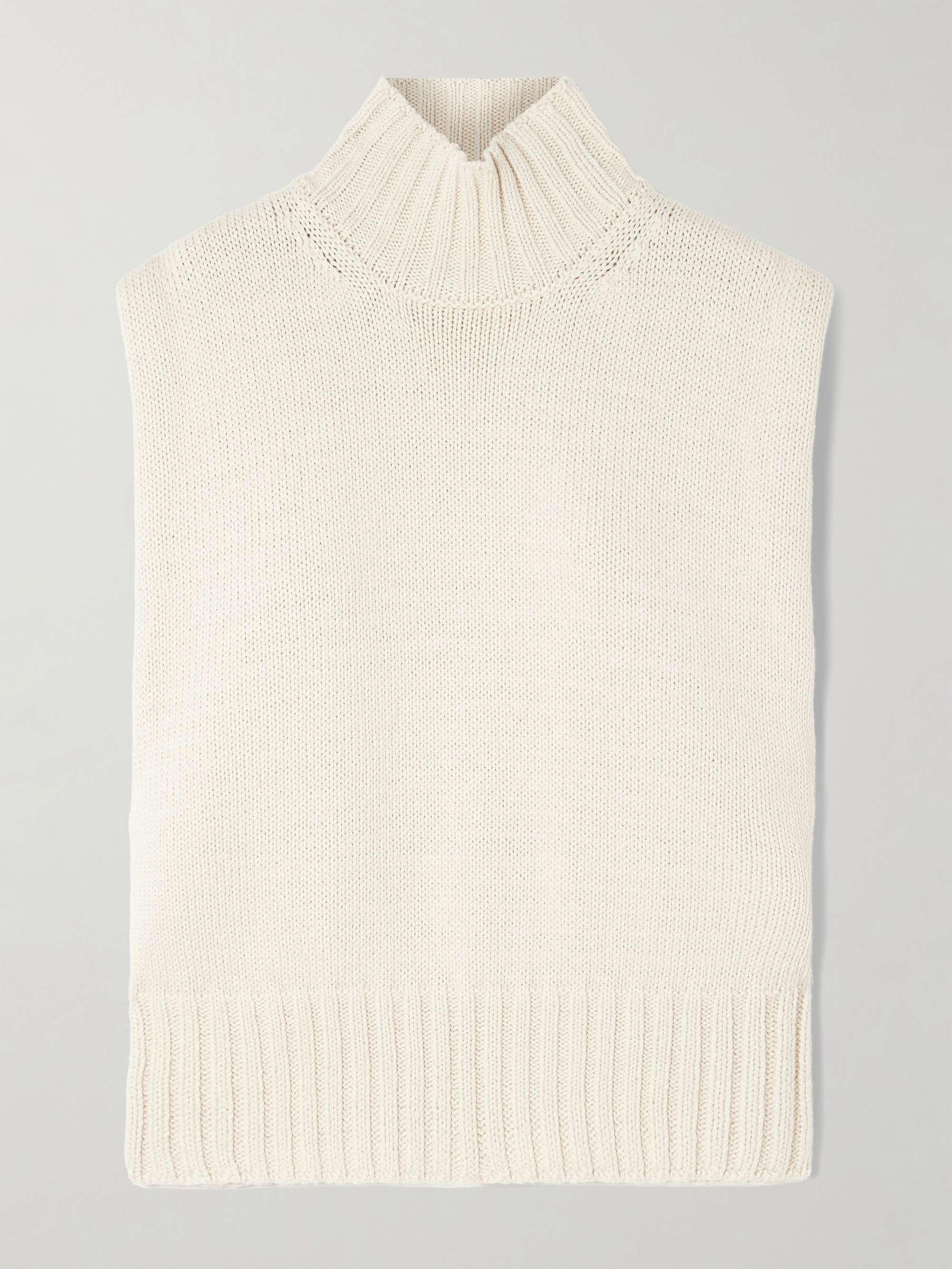 Wool and cashmere-blend turtleneck vest view