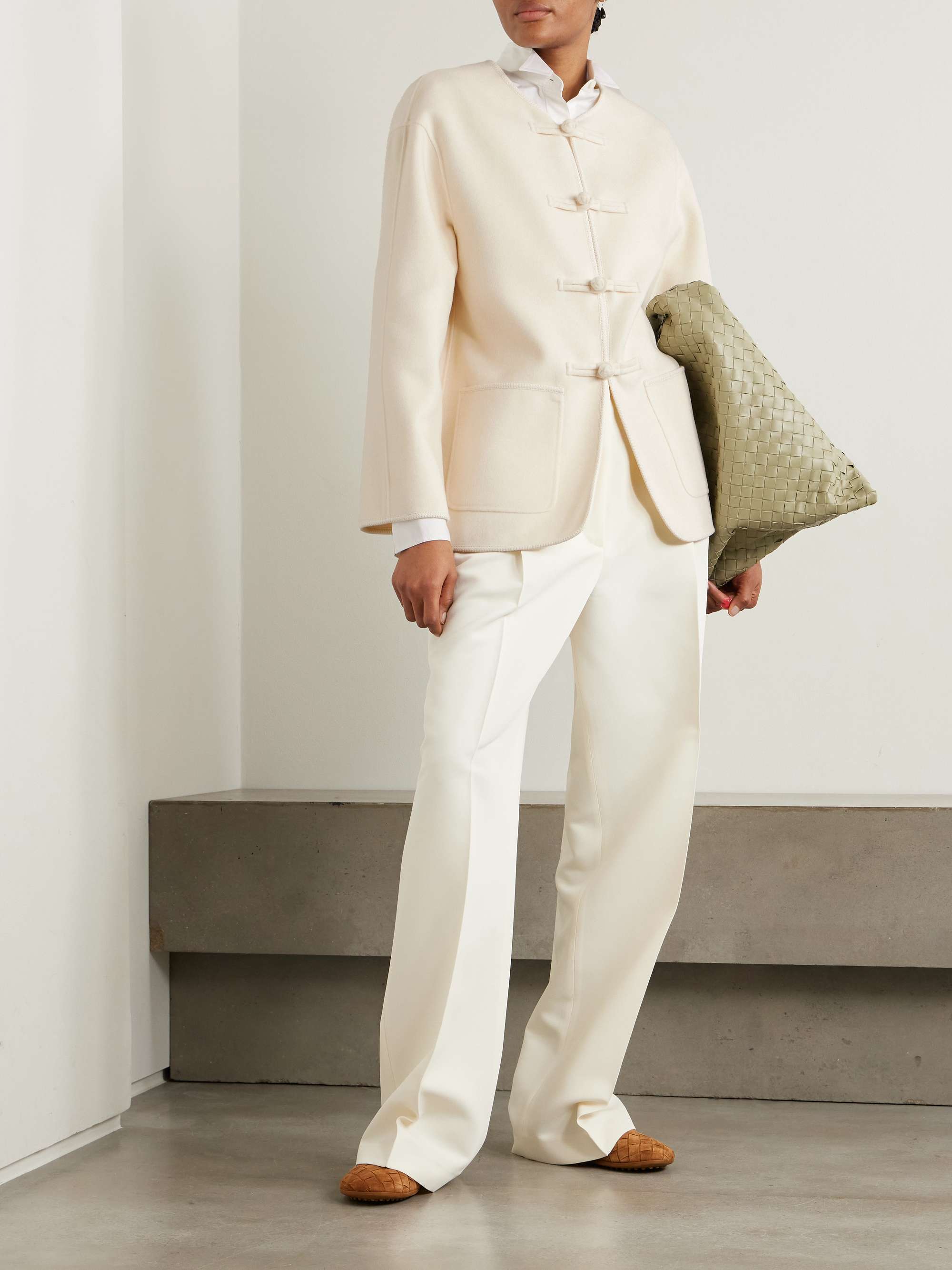 Embroidered wool jacket view