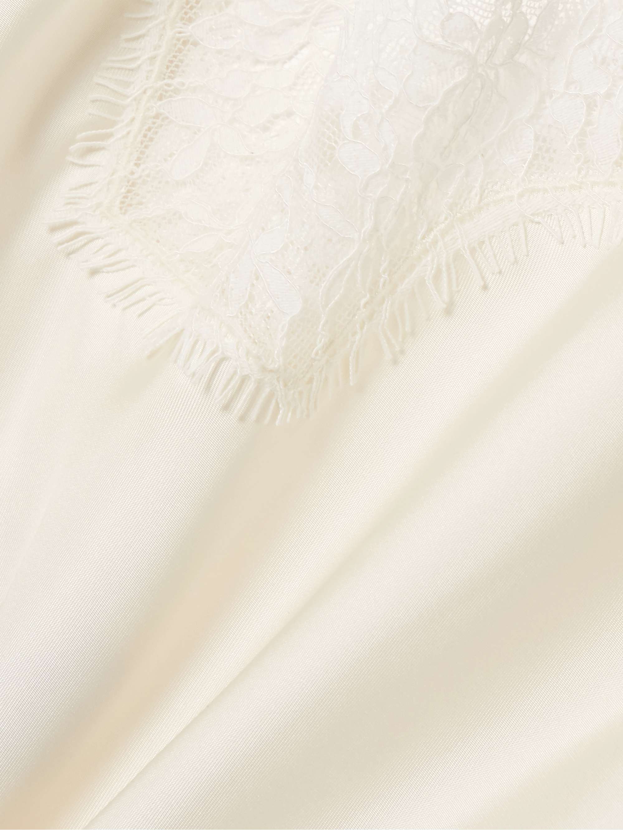 Lace-trimmed silk-satin camisole view