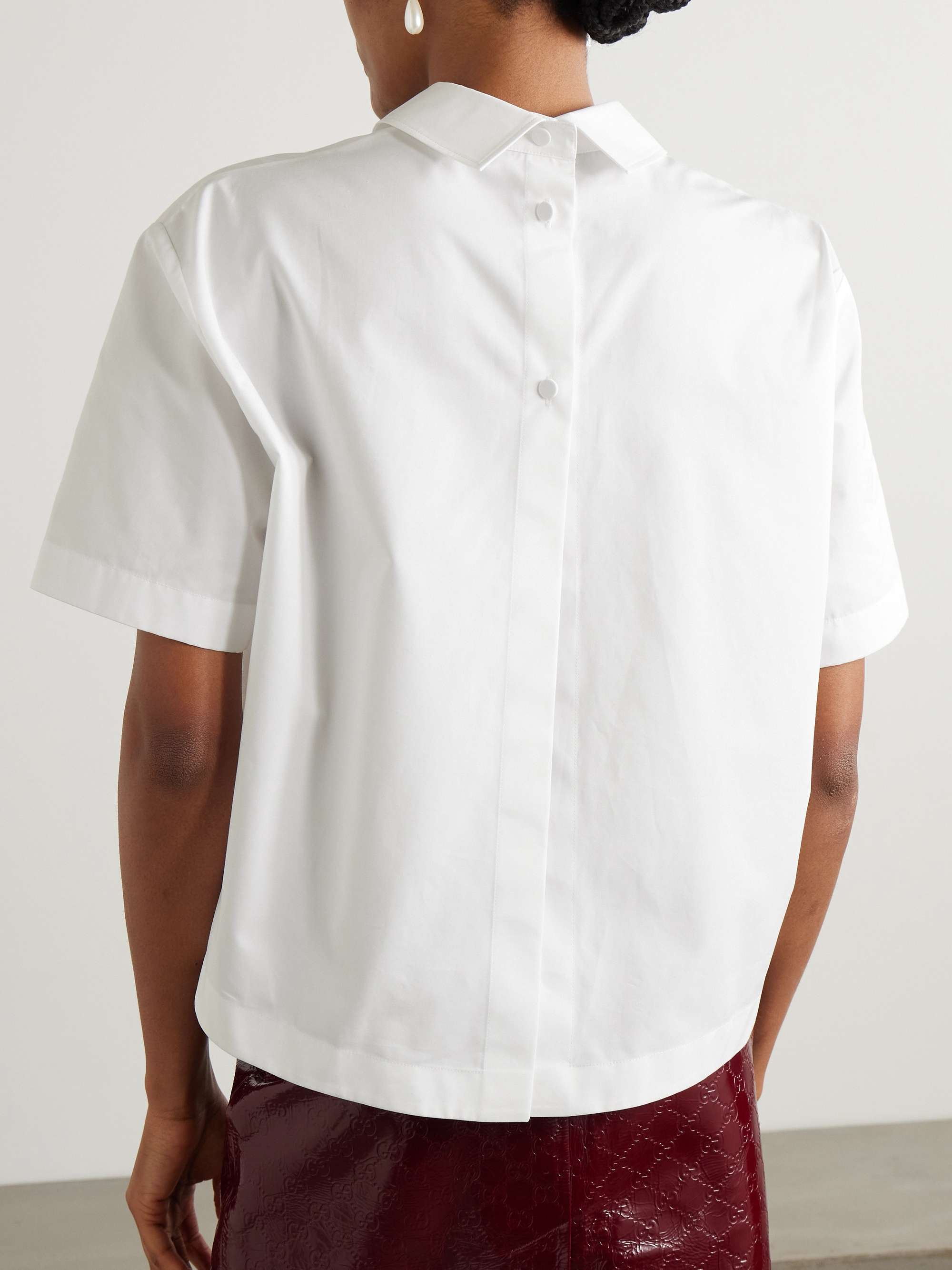 Embossed cotton-poplin shirt view