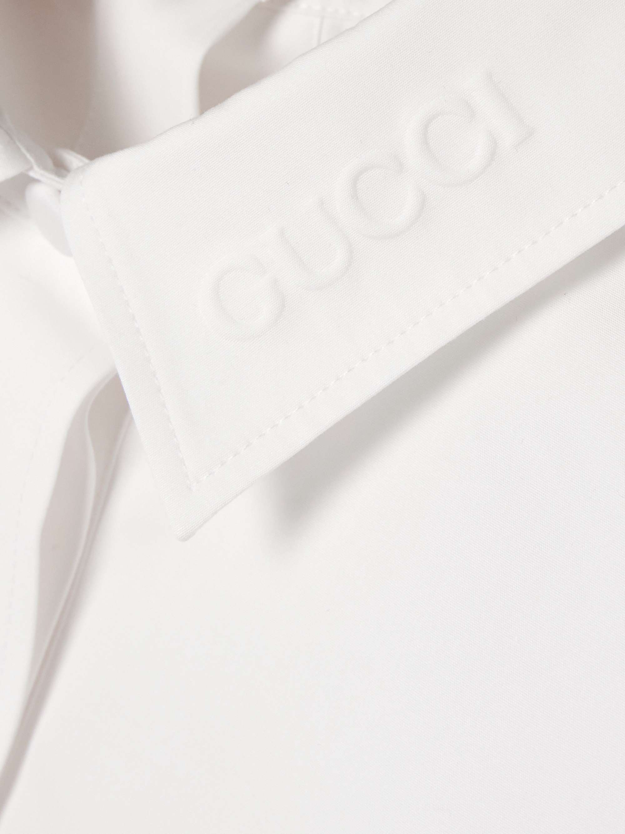 Embossed cotton-poplin shirt view