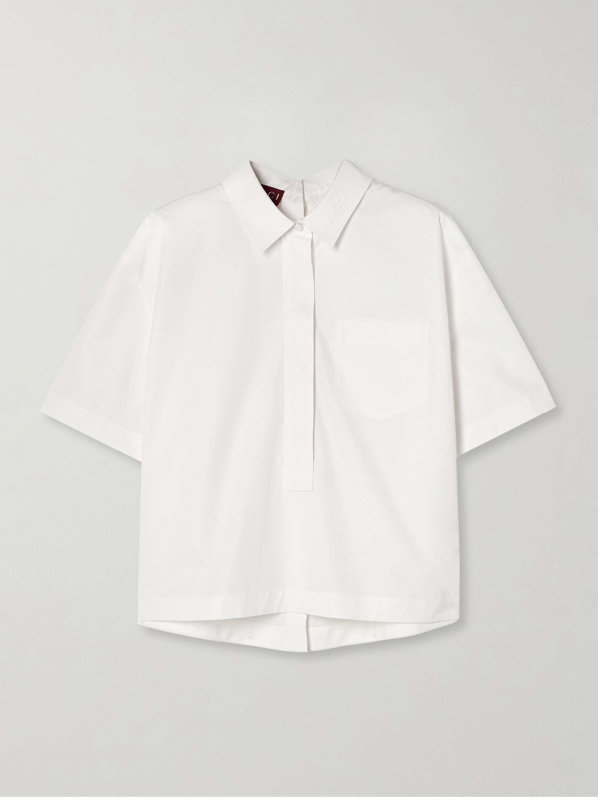 Embossed cotton-poplin shirt view