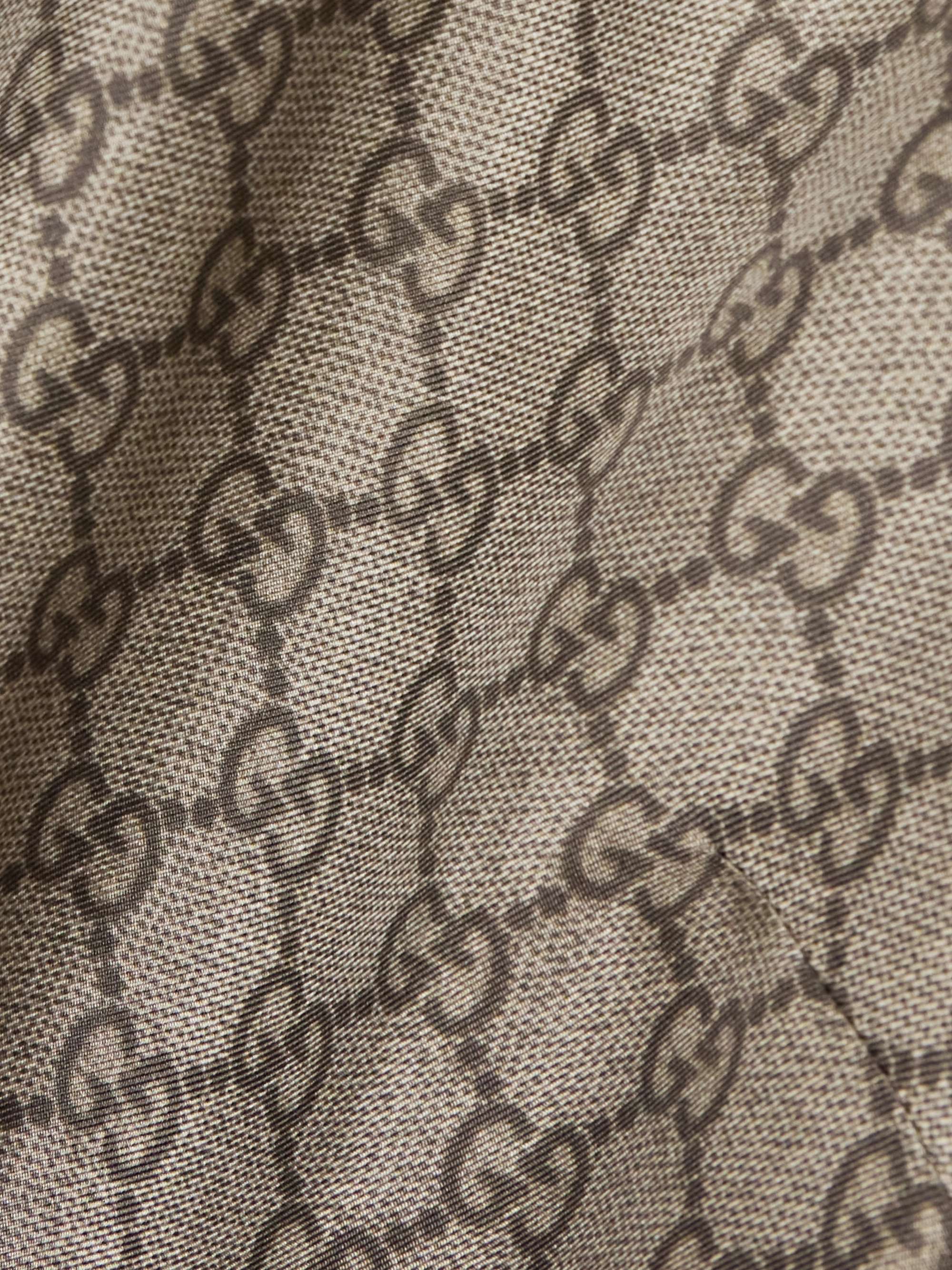 Monogram-print silk-satin shirt view