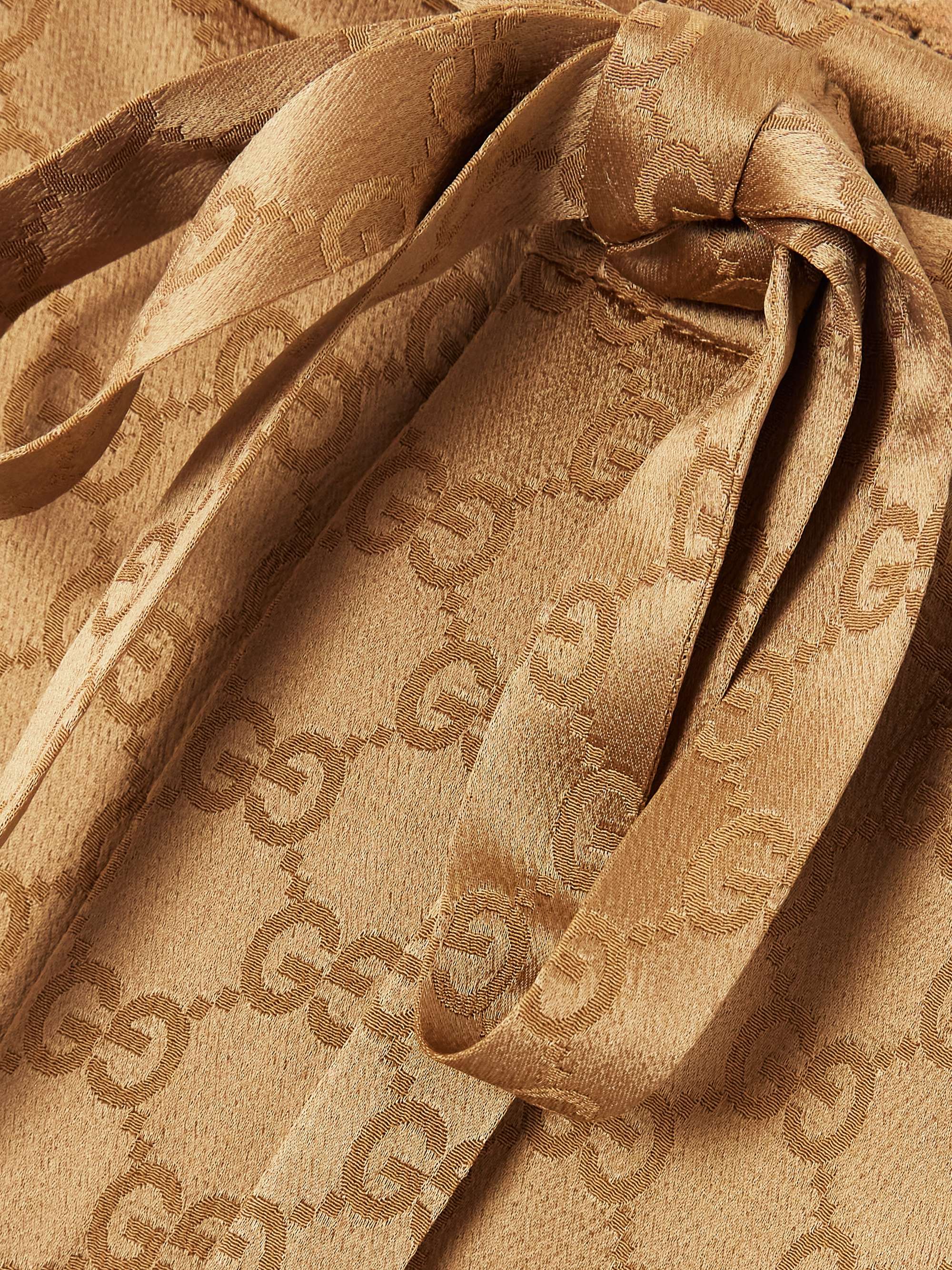 GG hammered satin-jacquard shorts view