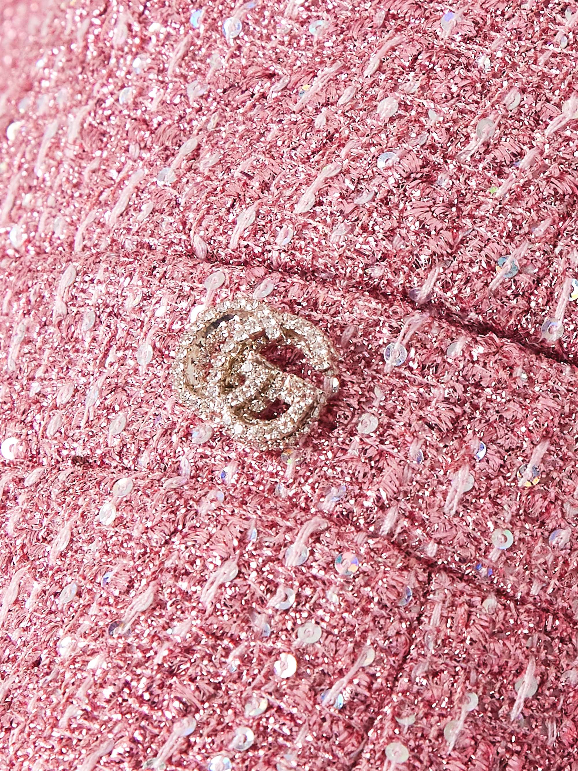 Crystal and sequin-embellished lamé-tweed jacket view