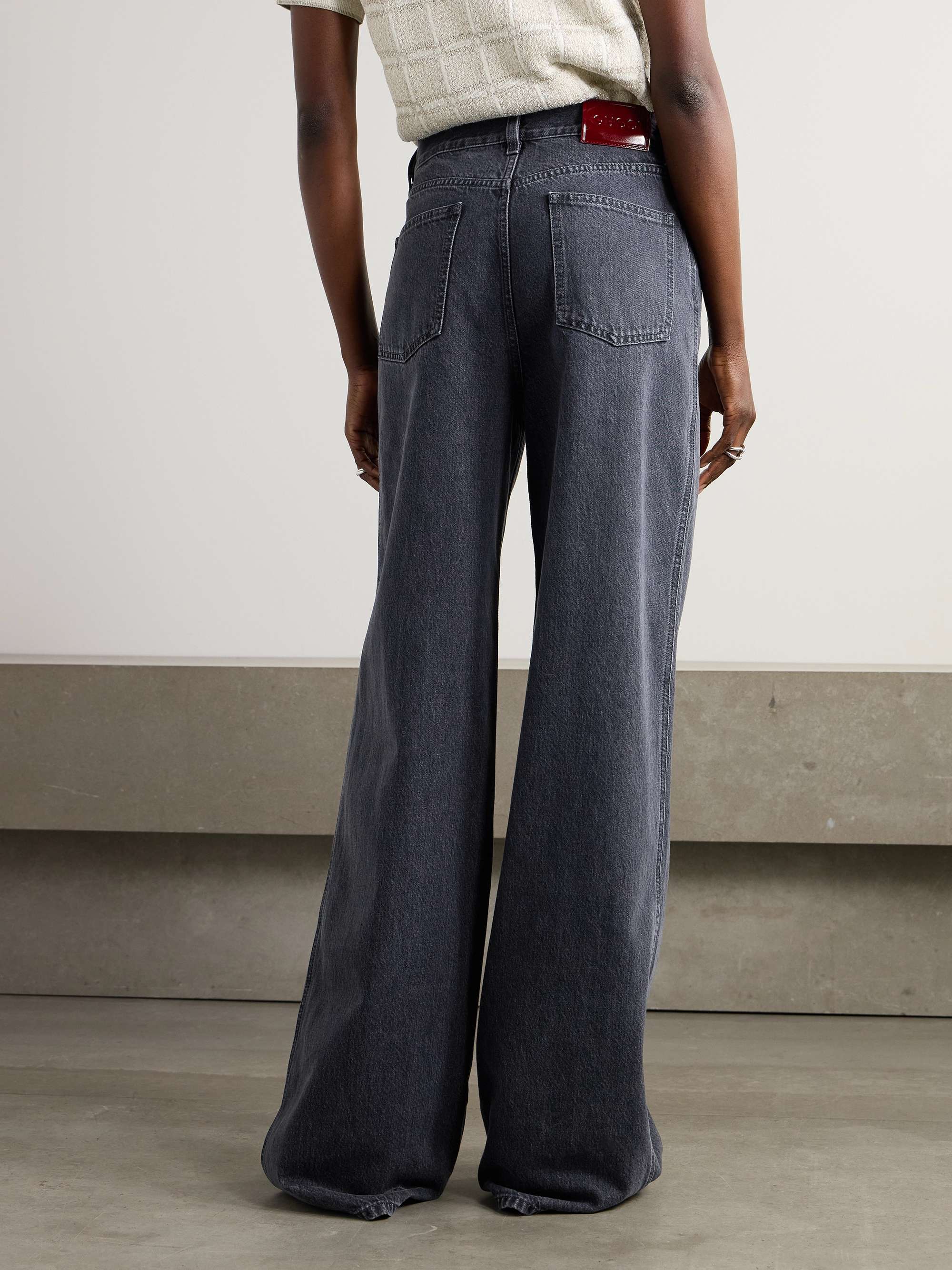 Low-rise wide-leg jeans view