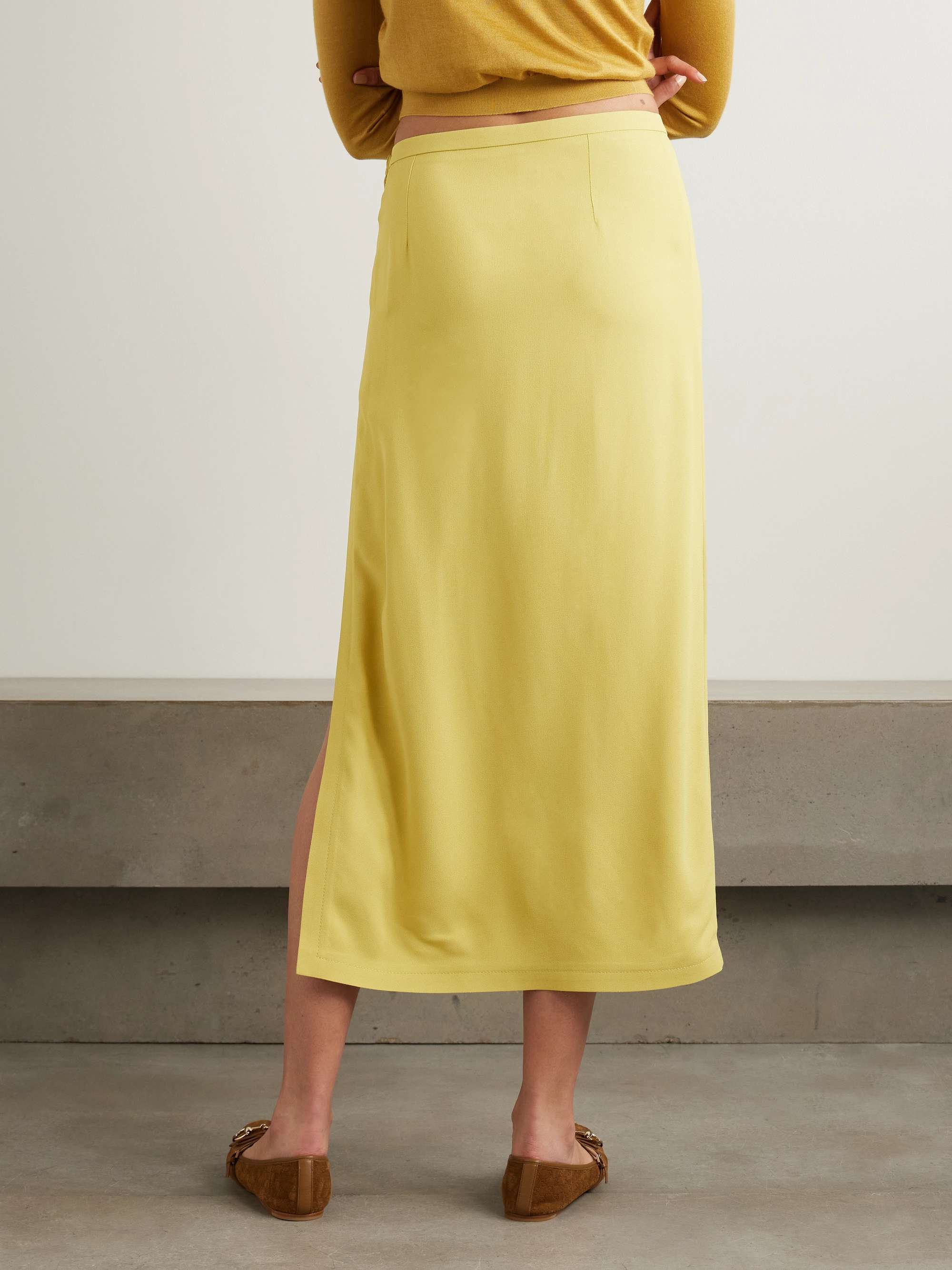 Crepe midi skirt view