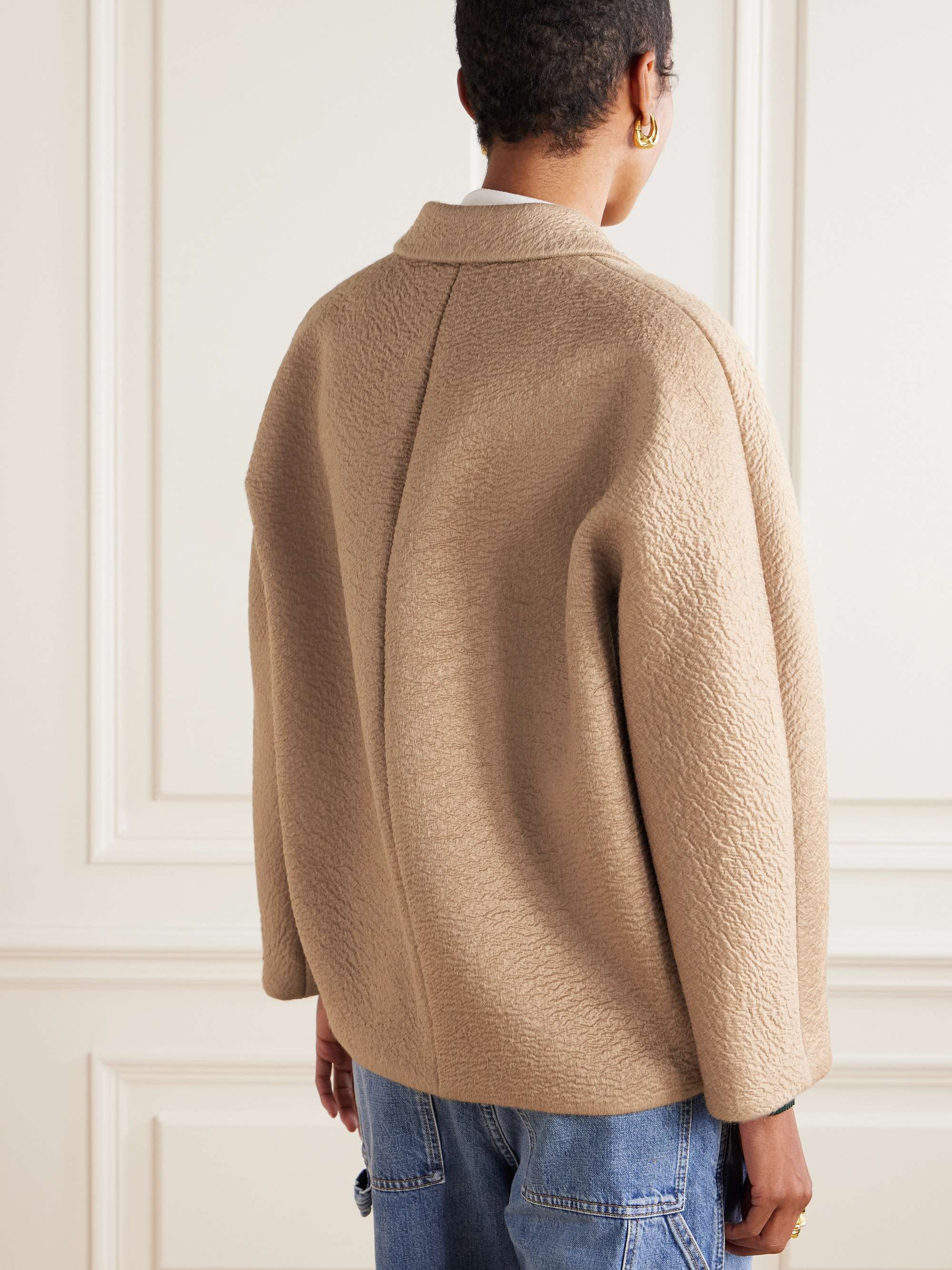 Caban wool and llama-blend coat view