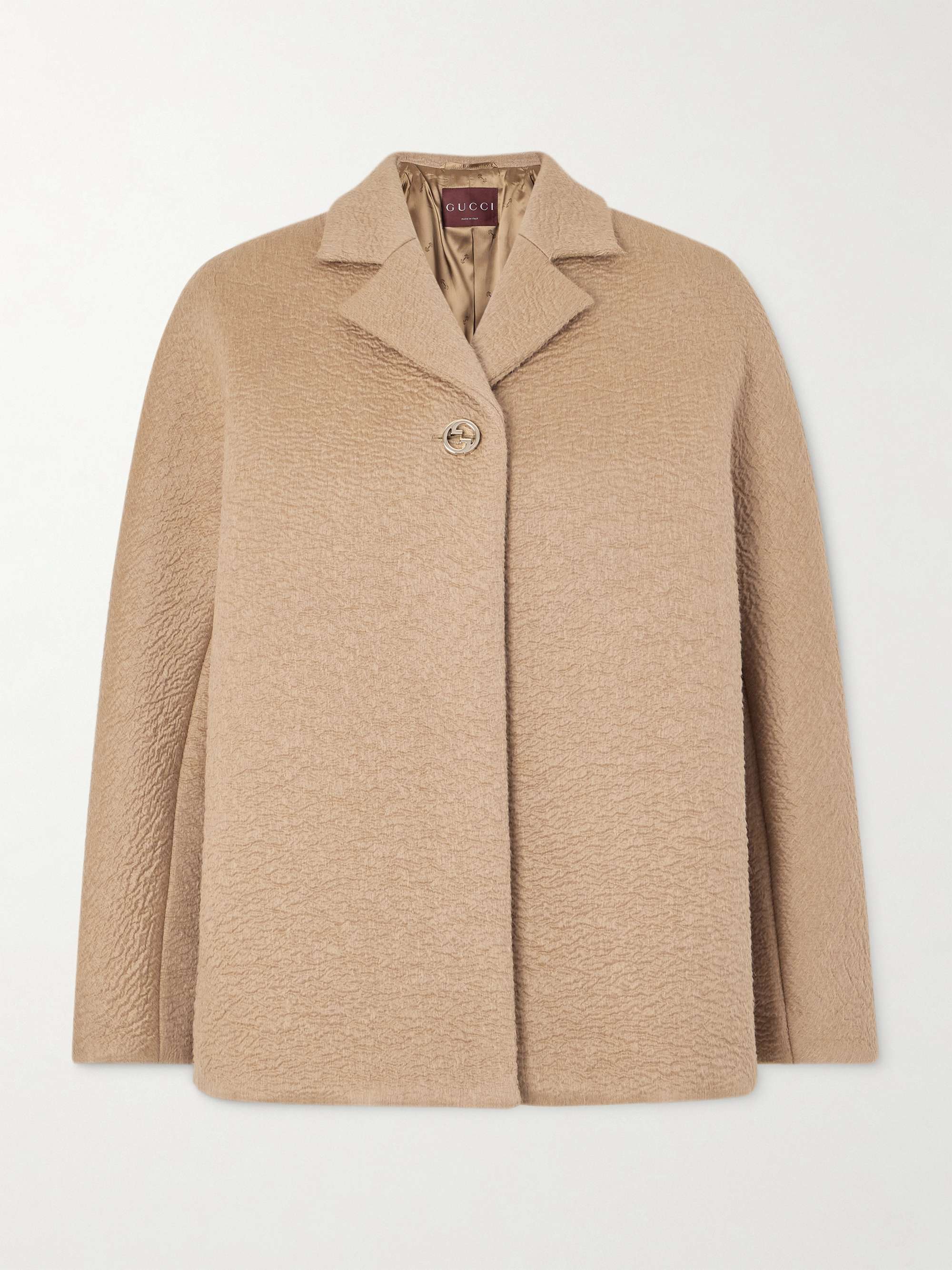 Caban wool and llama-blend coat view