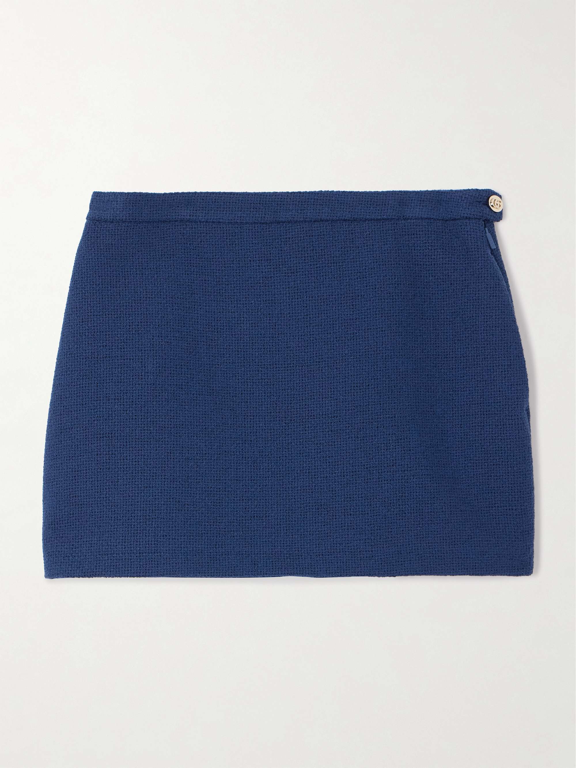 Cotton-blend tweed mini skirt view