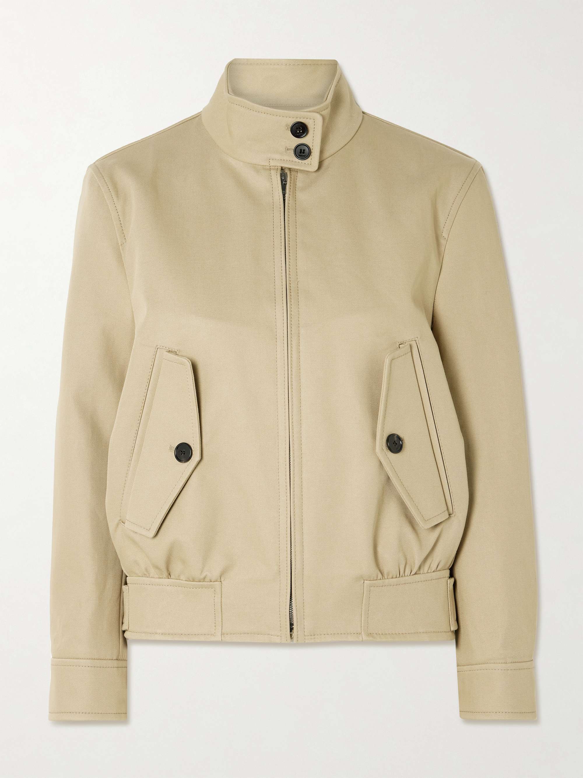 Cotton-drill bomber jacket view