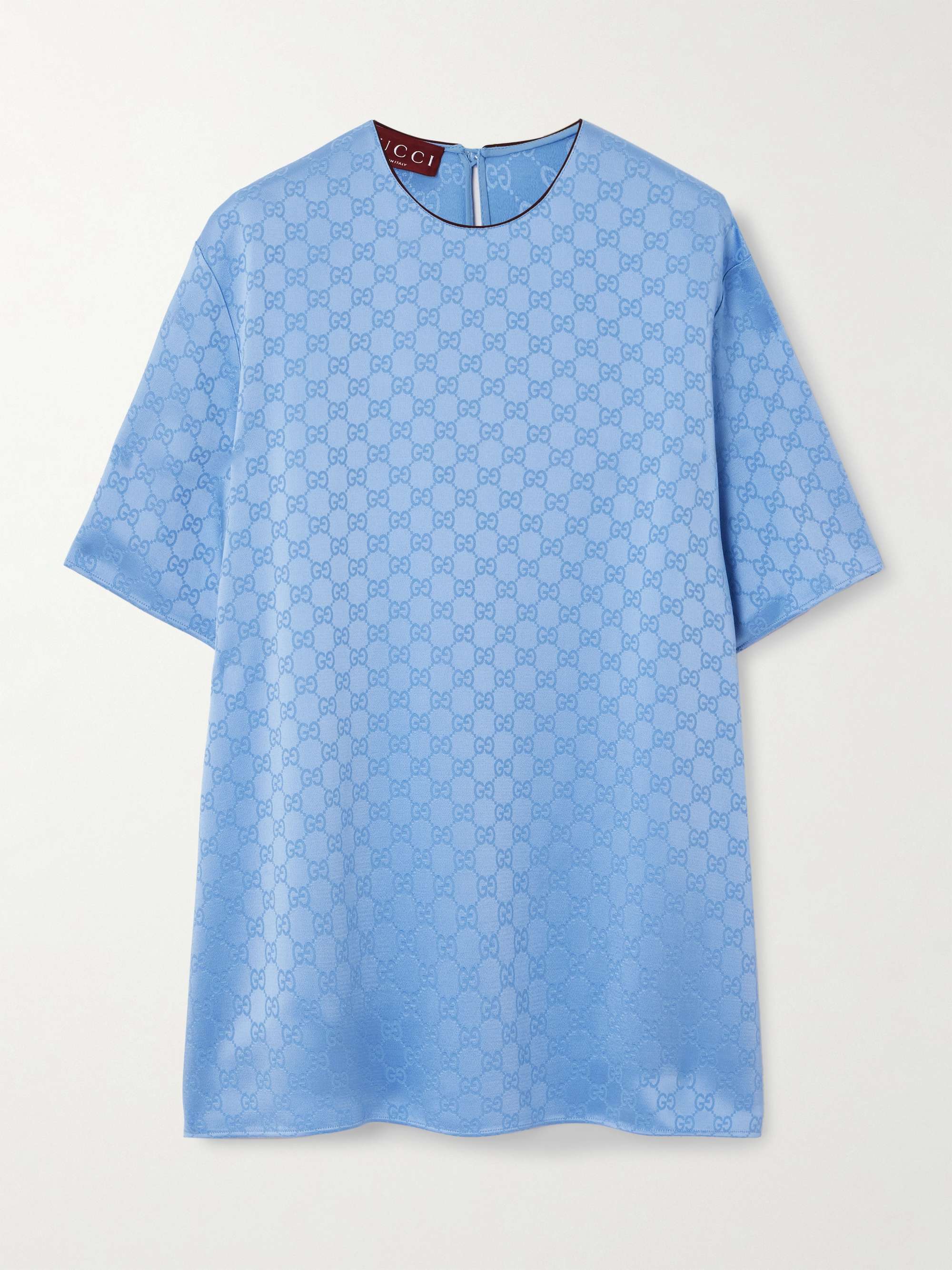 Satin-jacquard blouse view