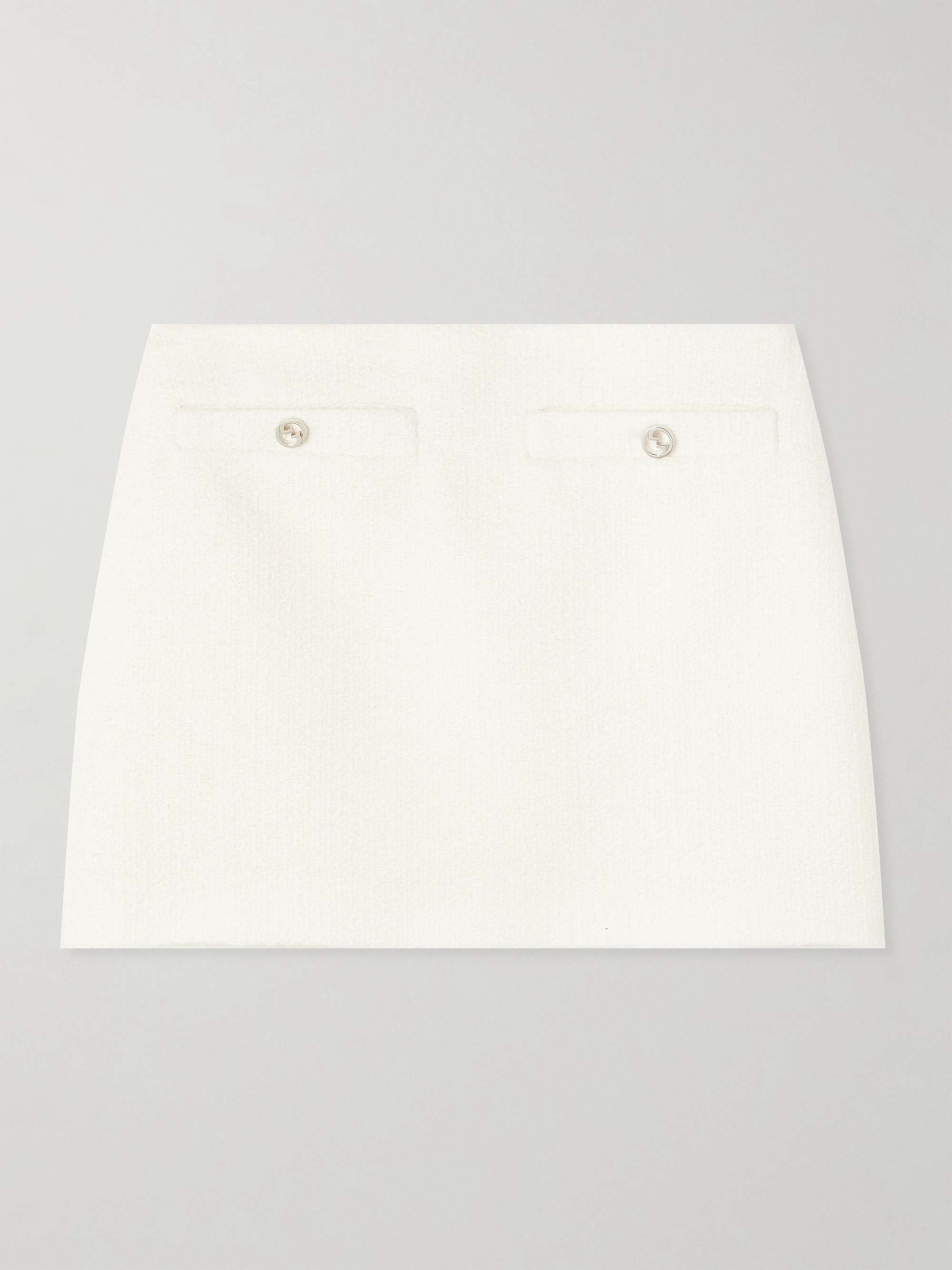 Wool-blend bouclé-tweed mini skirt view