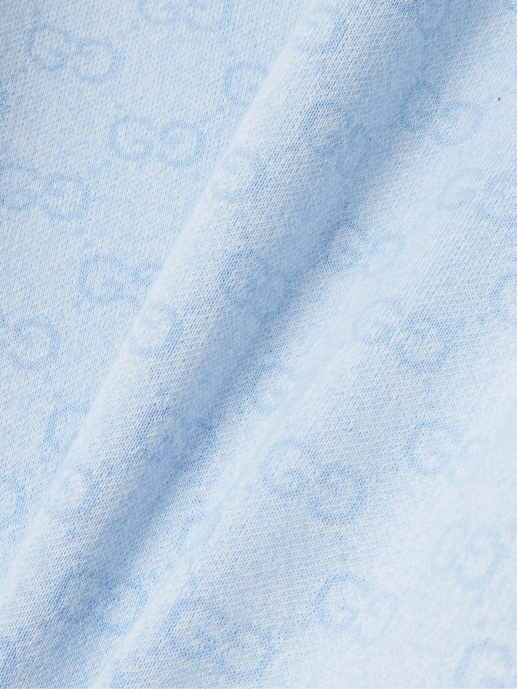 Jacquard-knit cotton mini dress view