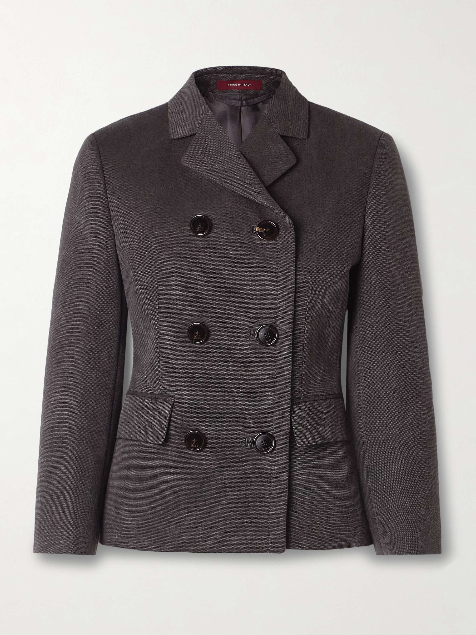 Double-breasted cotton-canvas jacket view