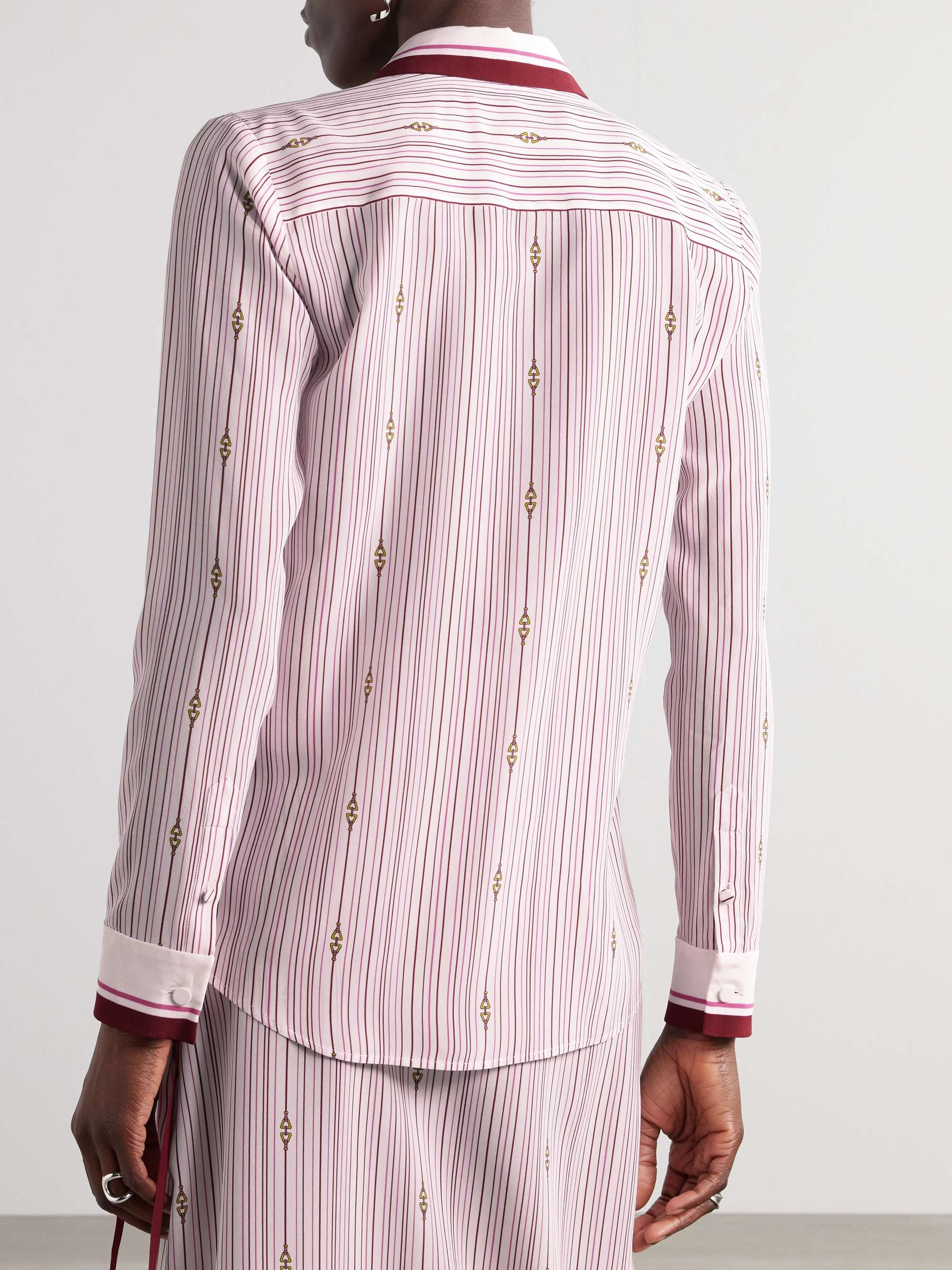 Printed silk shirt view