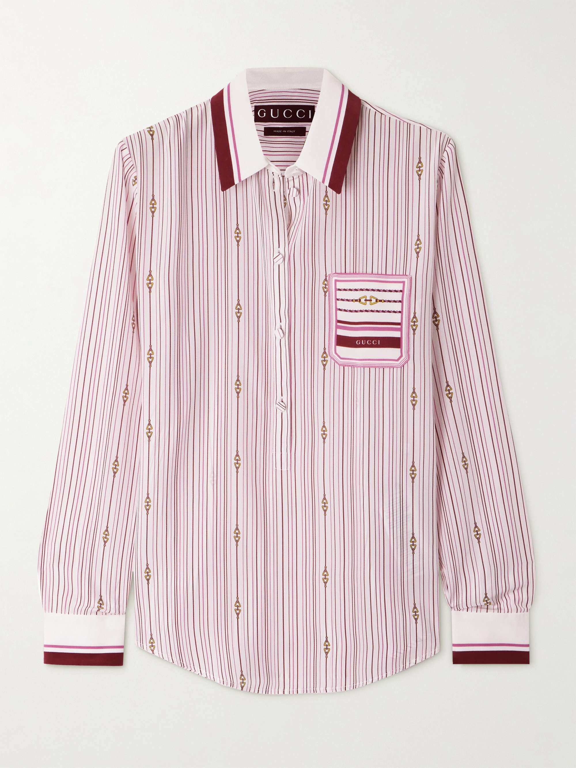 Printed silk shirt view