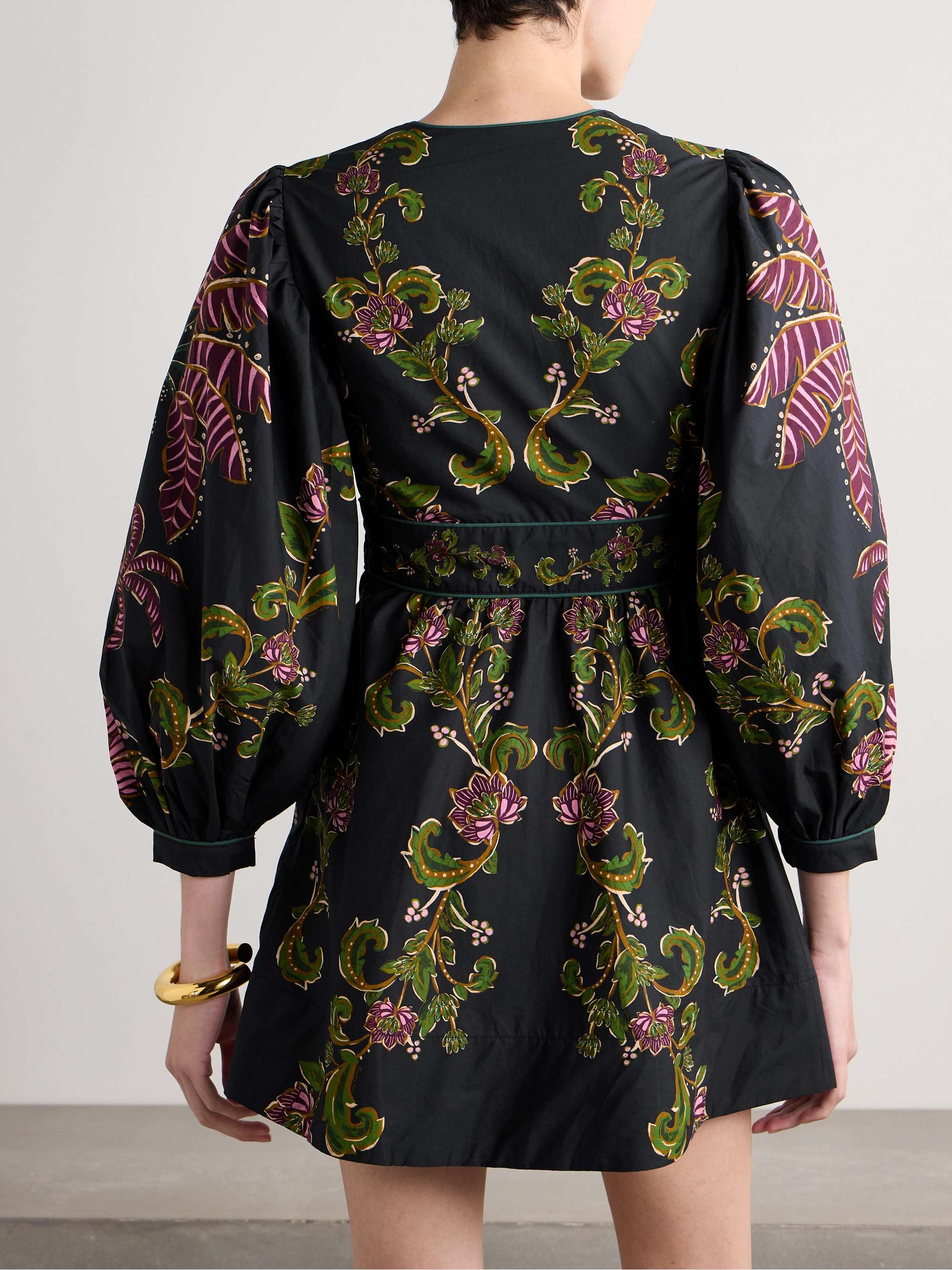 Ravenala floral-print cotton-poplin mini dress view
