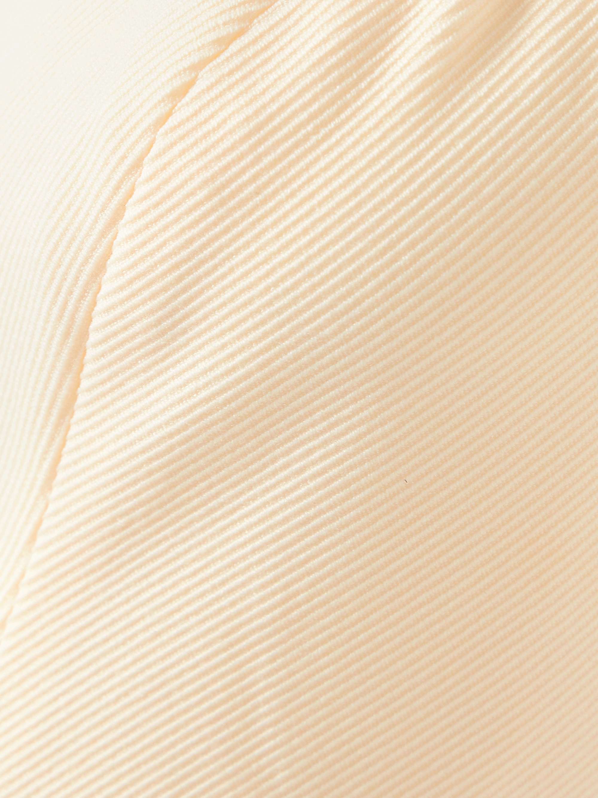 Silvia strapless twill peplum top view