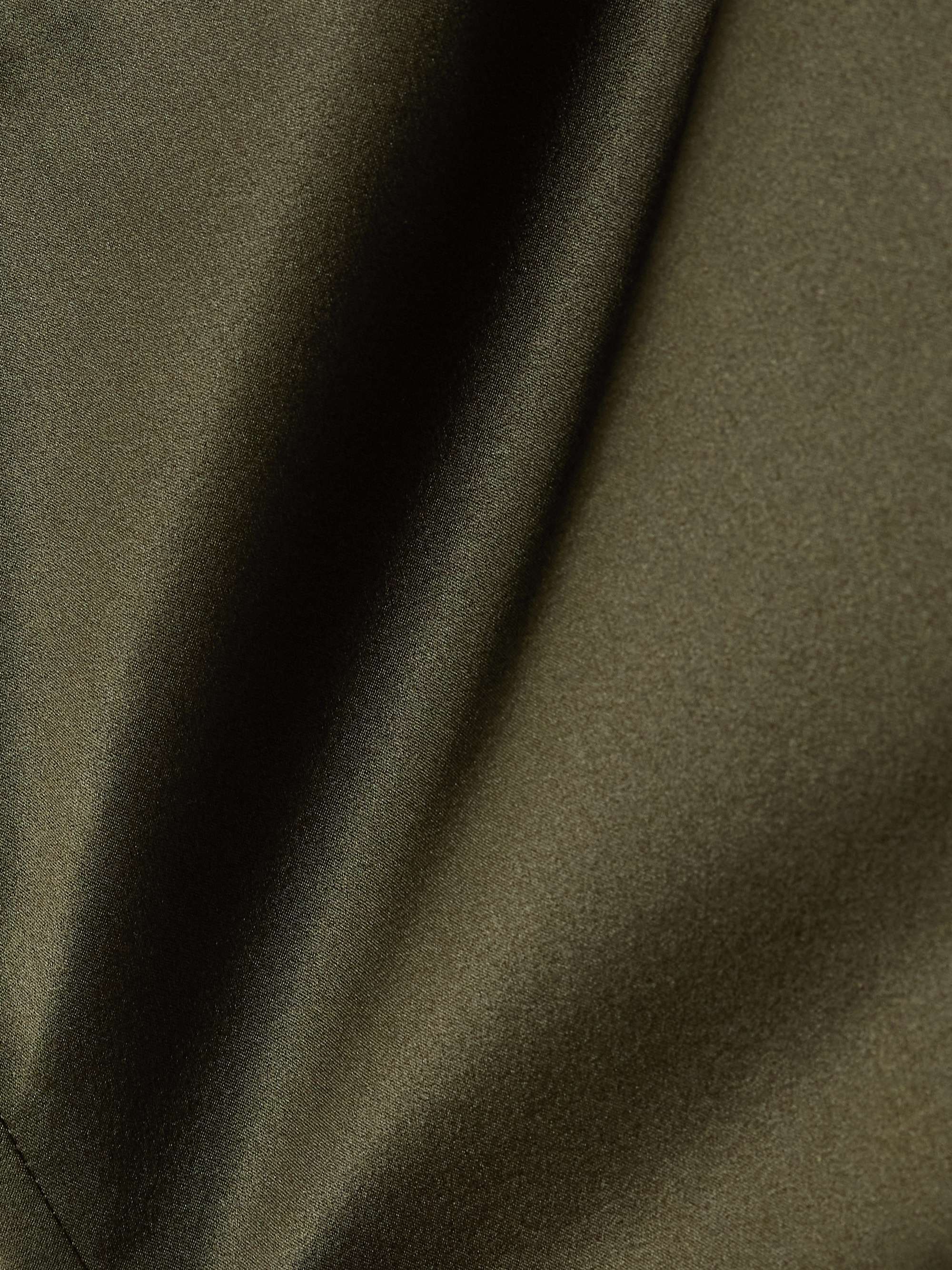 Brunswick strapless silk-blend satin top view