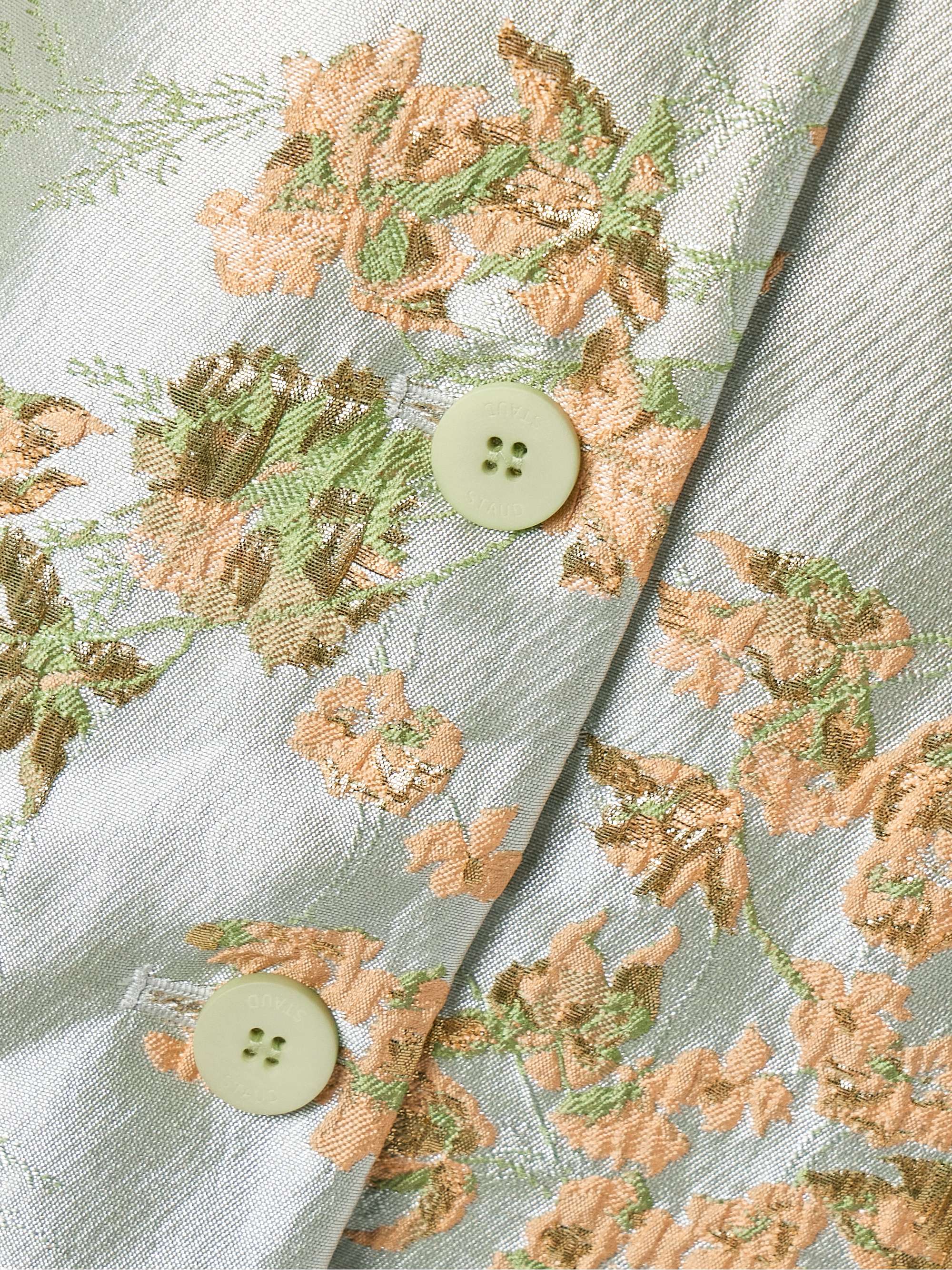 Antoinette metallic brocade coat view